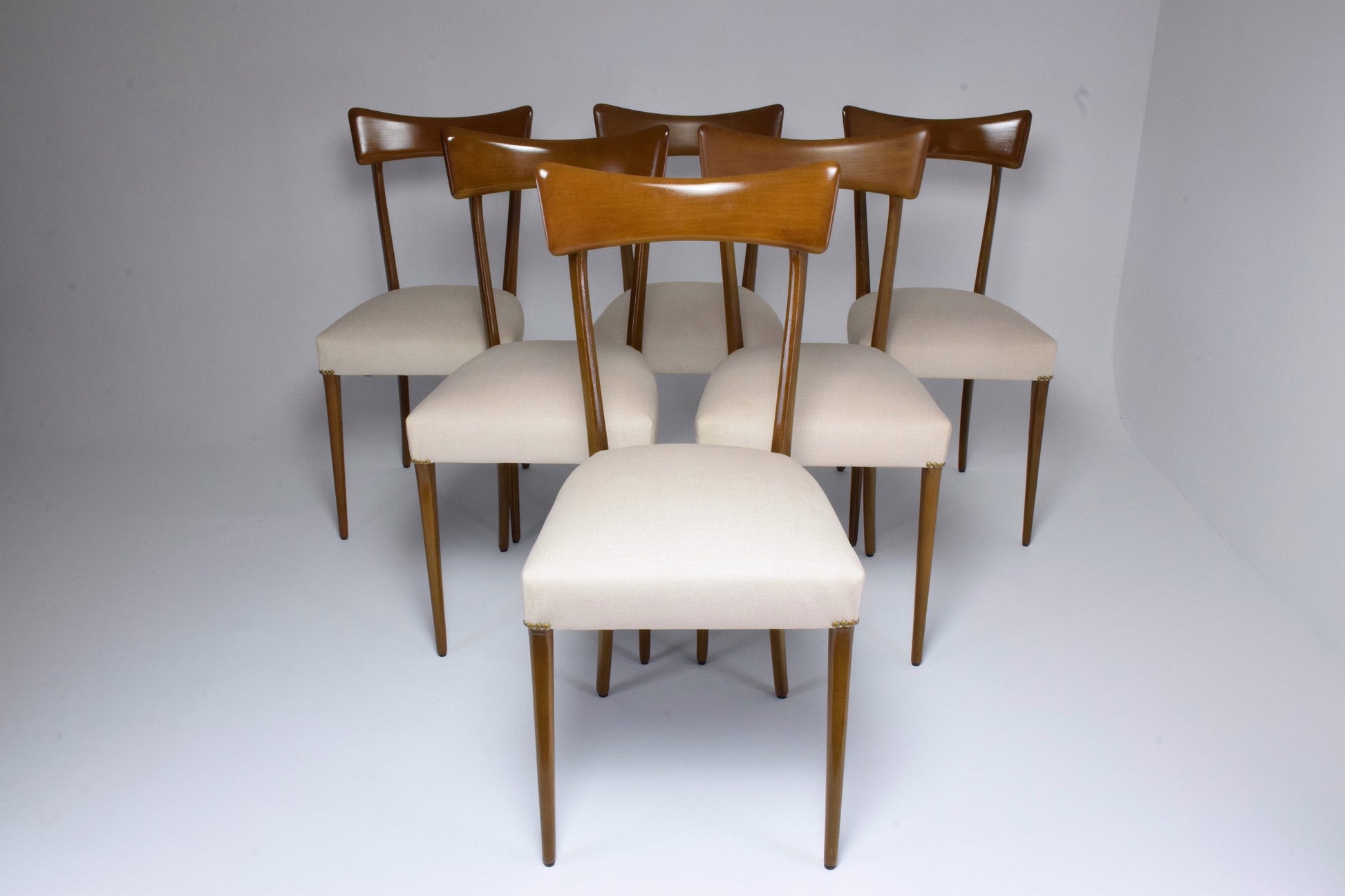 Italian Midcentury Dining Chairs, Set of 6, 1950s - Spirit Gallery 