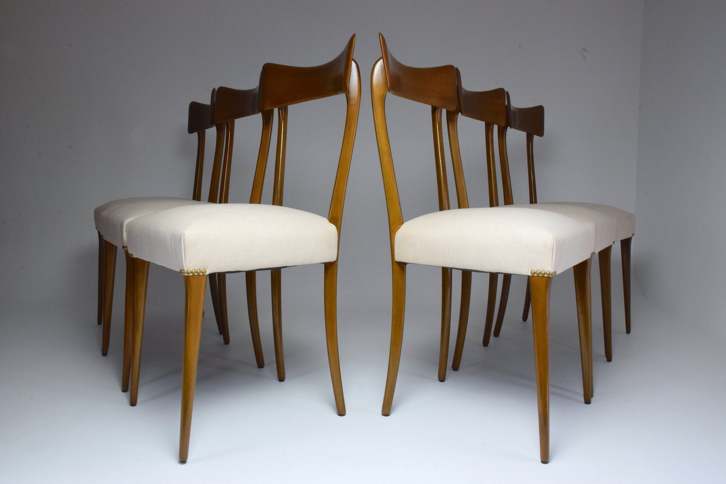 Italian Midcentury Dining Chairs, Set of 6, 1950s - Spirit Gallery 