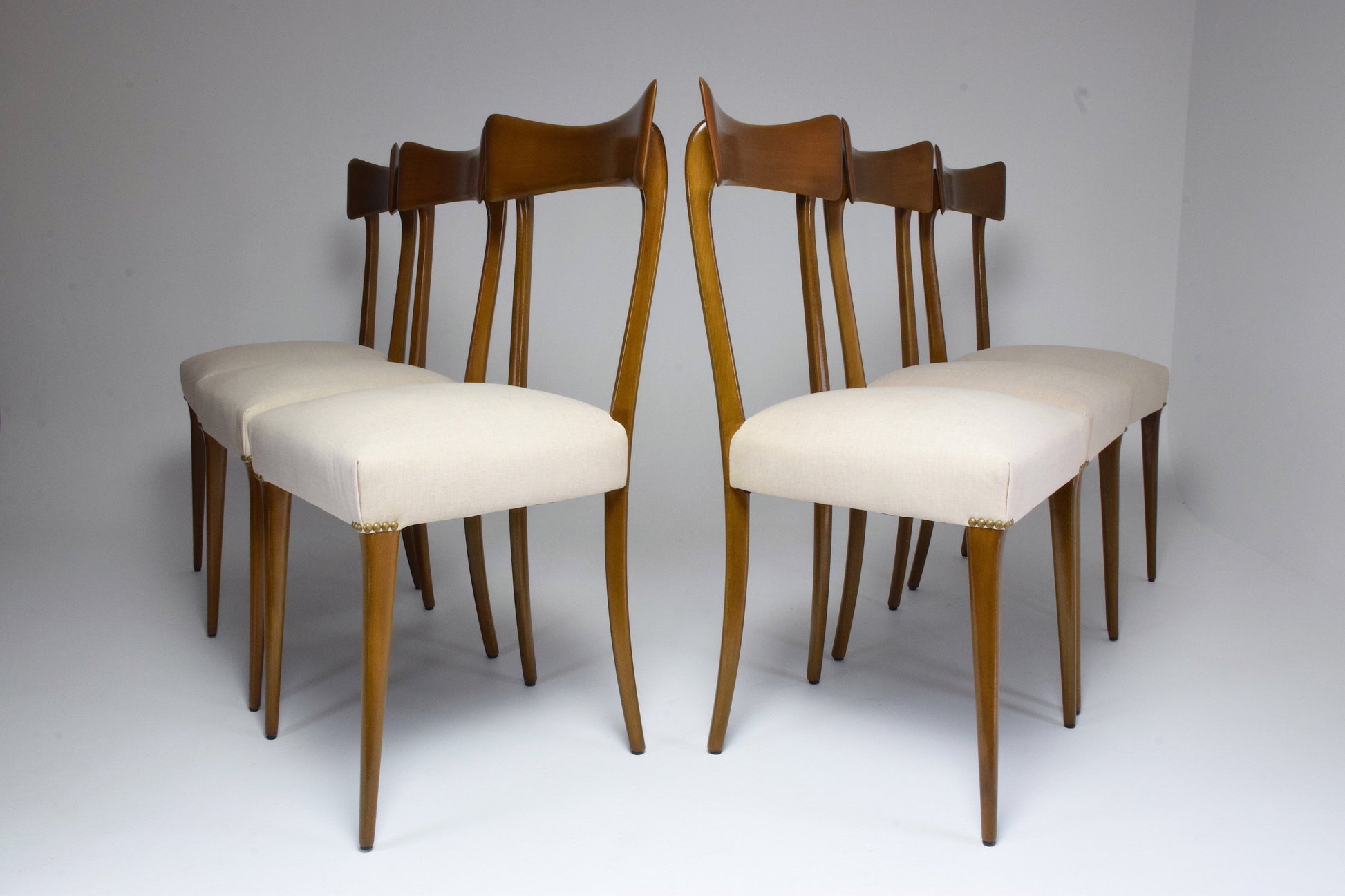 Italian Midcentury Dining Chairs, Set of 6, 1950s - Spirit Gallery 