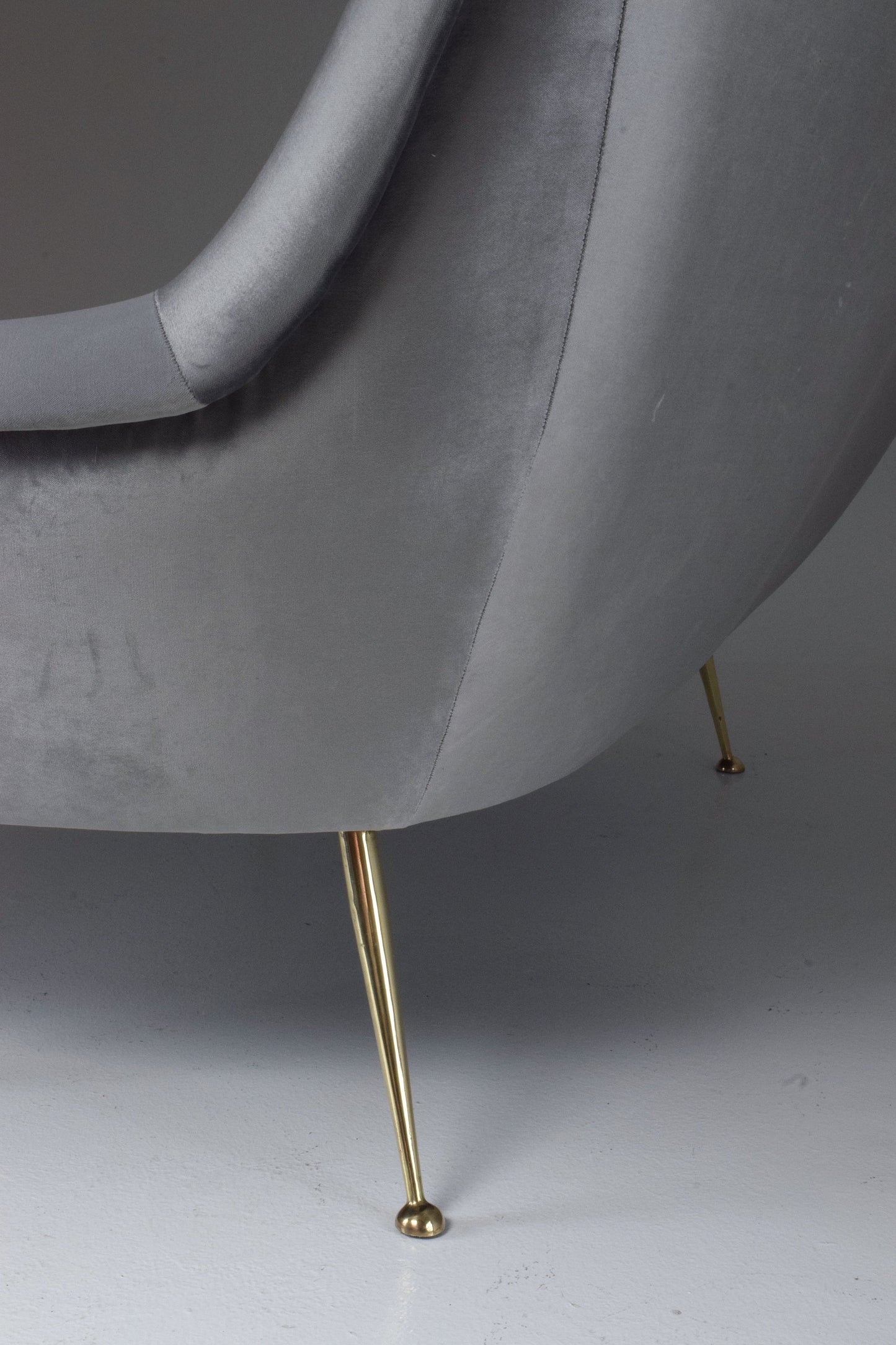 Italian Midcentury Velvet Armchairs Set by ISA Bergamo, 1950s - Spirit Gallery 