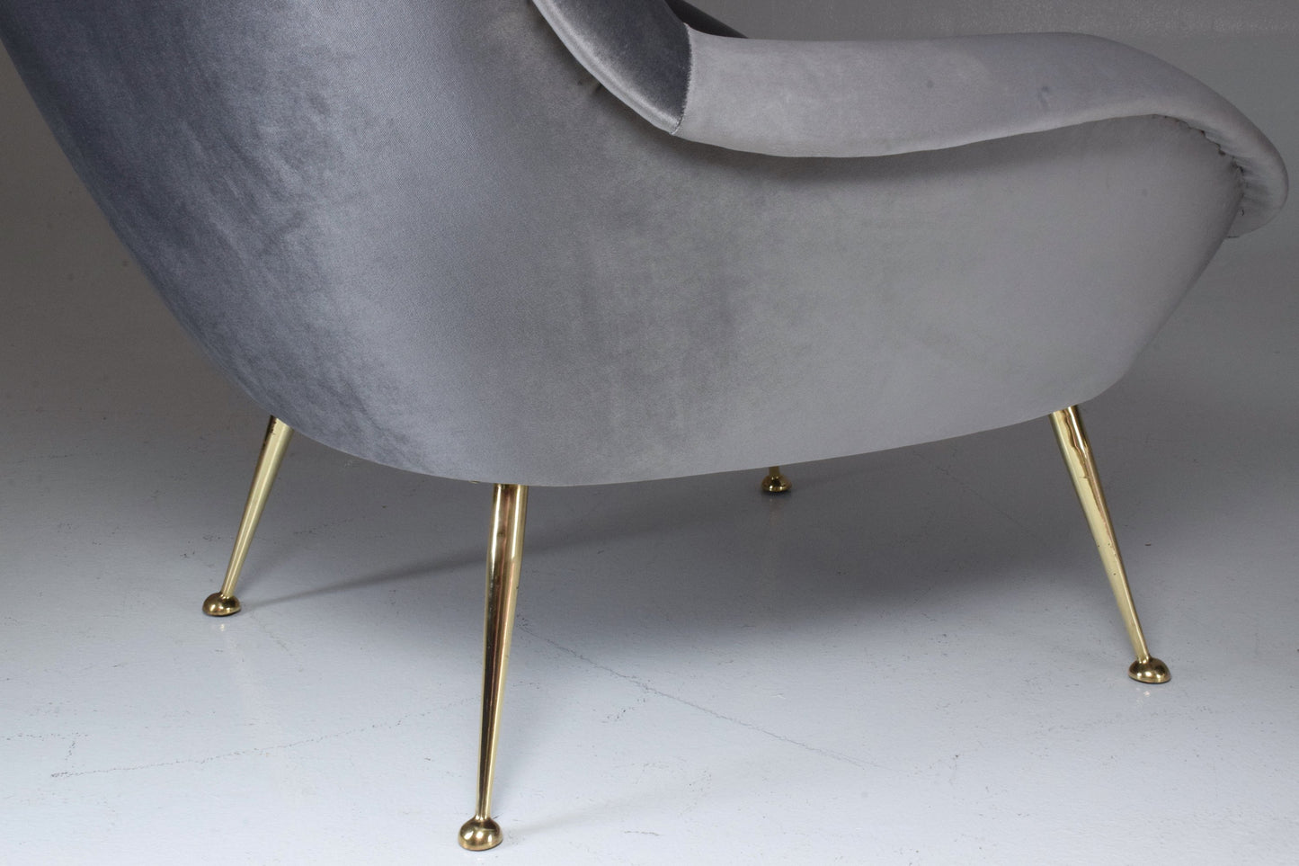 Italian Midcentury Velvet Armchairs Set by ISA Bergamo, 1950s - Spirit Gallery 