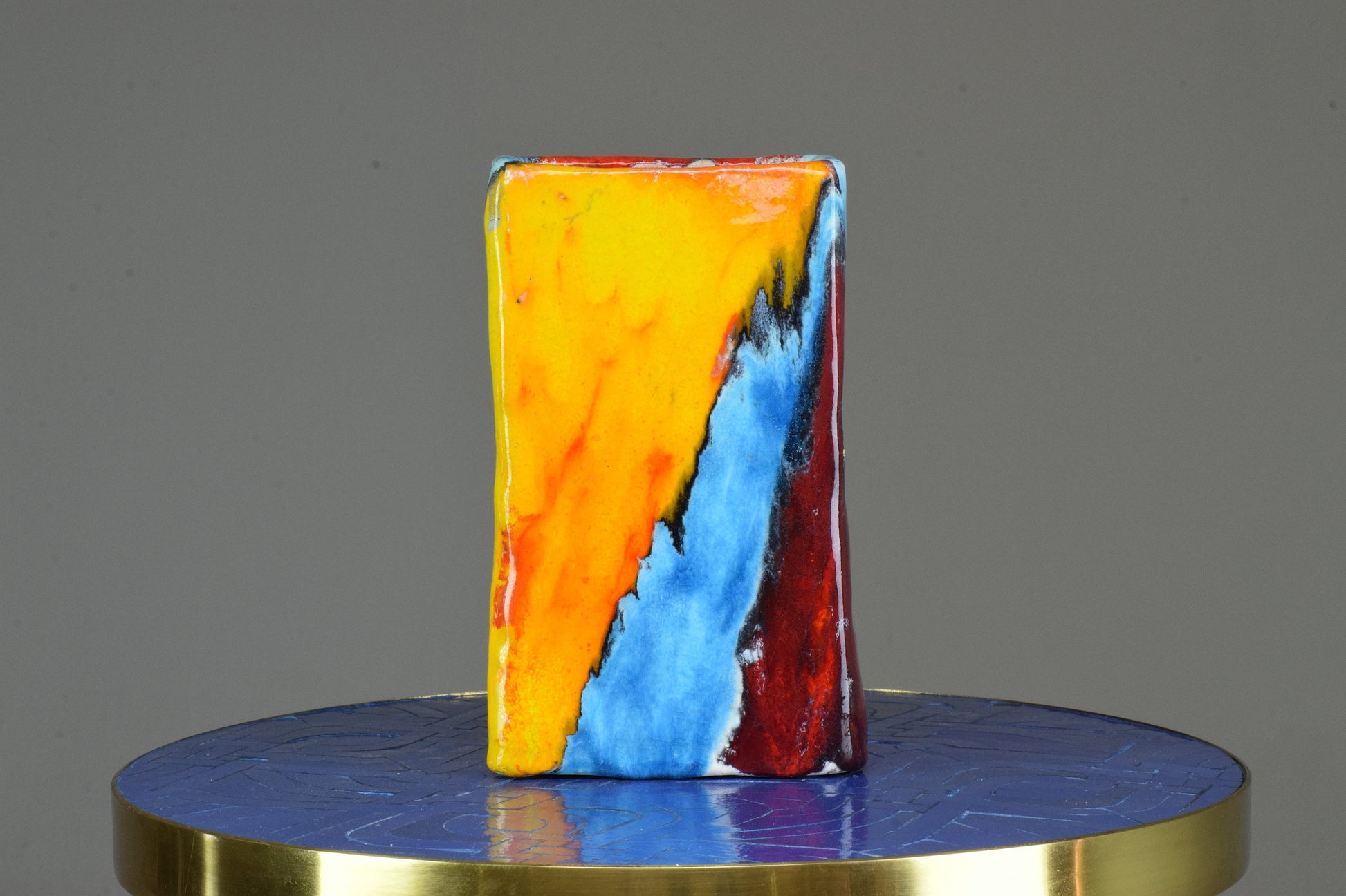 Italian Multicolour Vintage Ceramic Vase, 1970's - Spirit Gallery 