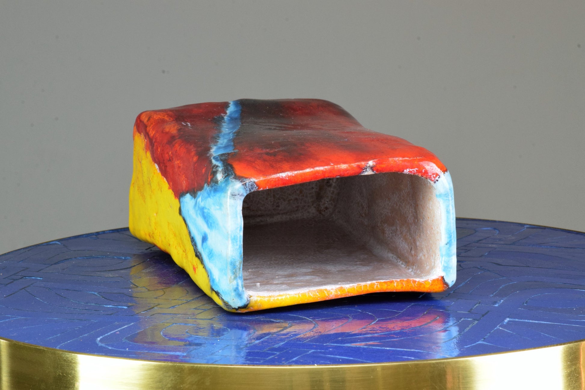 Italian Multicolour Vintage Ceramic Vase, 1970's - Spirit Gallery 