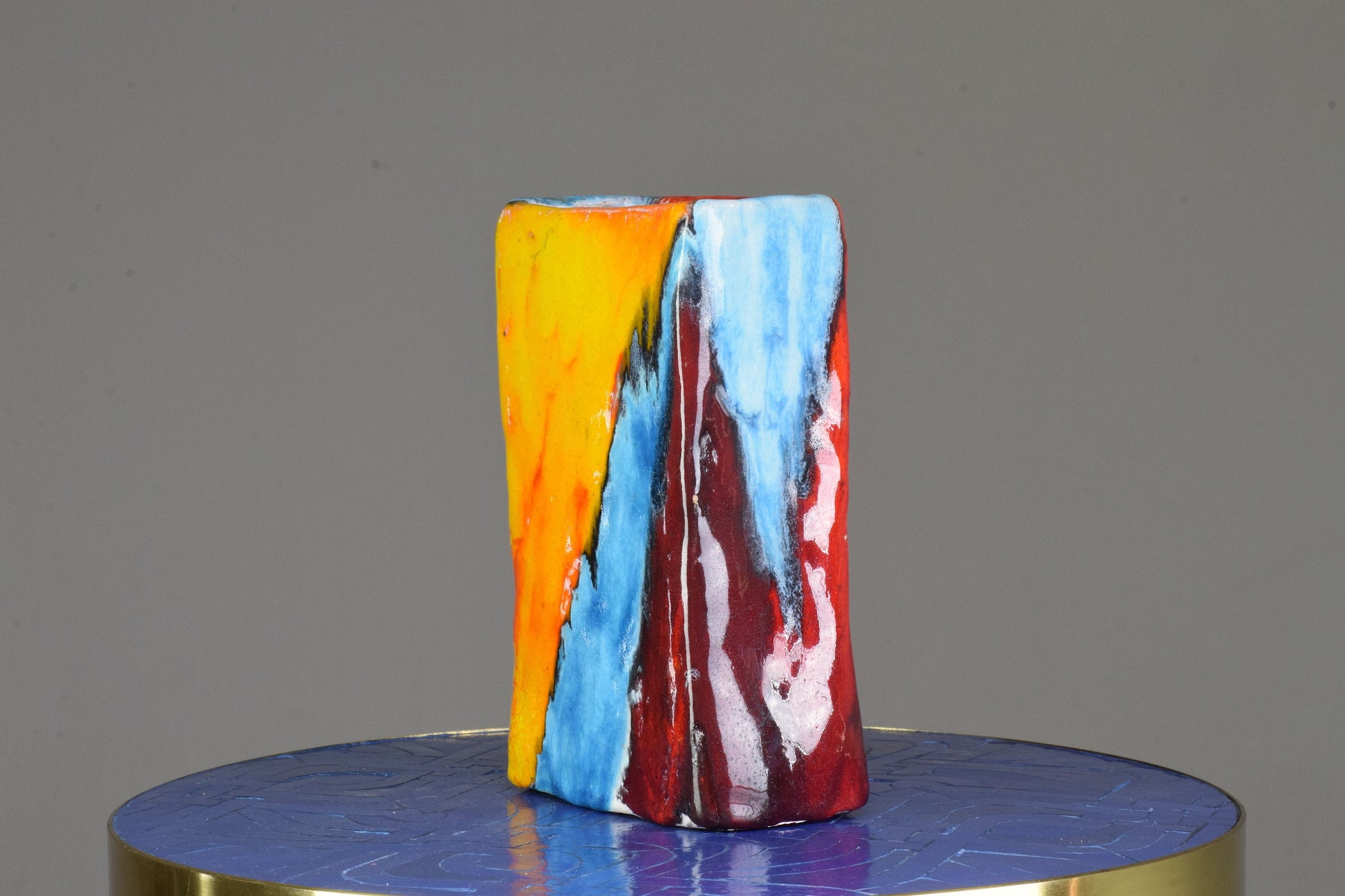 Italian Multicolour Vintage Ceramic Vase, 1970's - Spirit Gallery 