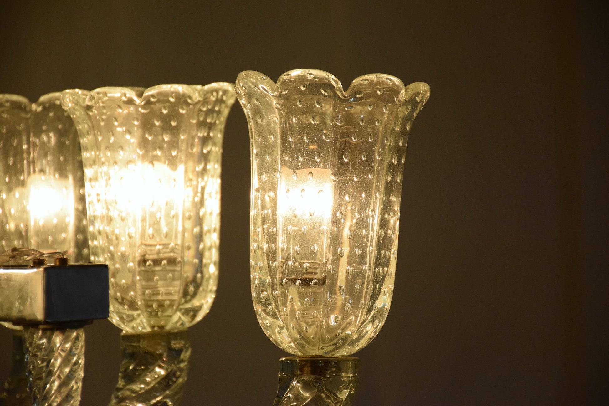 Italian Murano Vintage Chandelier Attributed to Barovier & Toso, 1940's - Spirit Gallery 