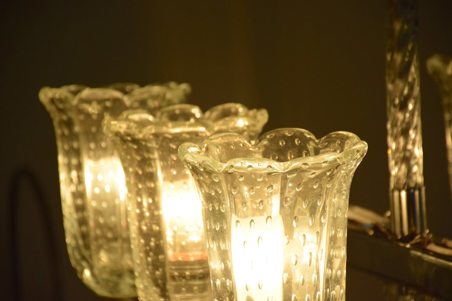 Italian Murano Vintage Chandelier Attributed to Barovier & Toso, 1940's - Spirit Gallery 