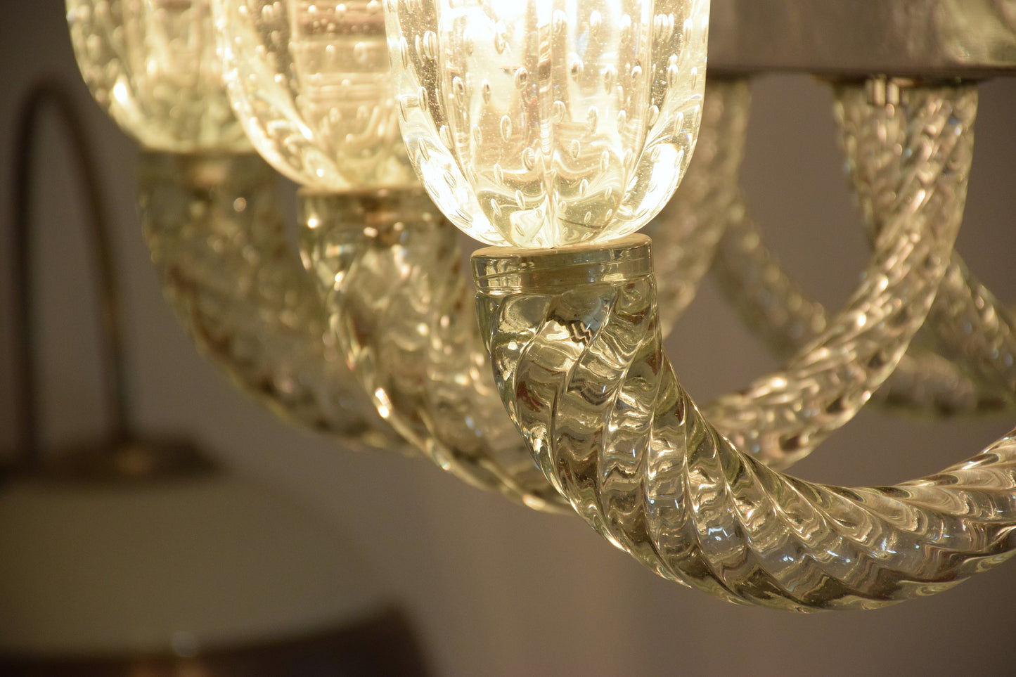 Italian Murano Vintage Chandelier Attributed to Barovier & Toso, 1940's - Spirit Gallery 