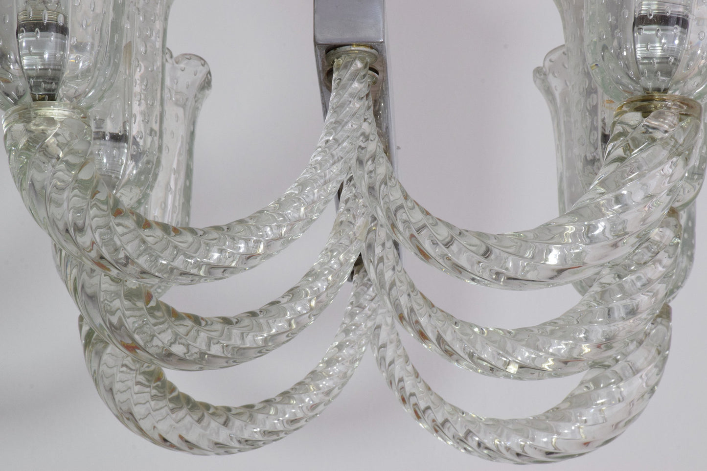 Italian Murano Vintage Chandelier Attributed to Barovier & Toso, 1940's - Spirit Gallery 