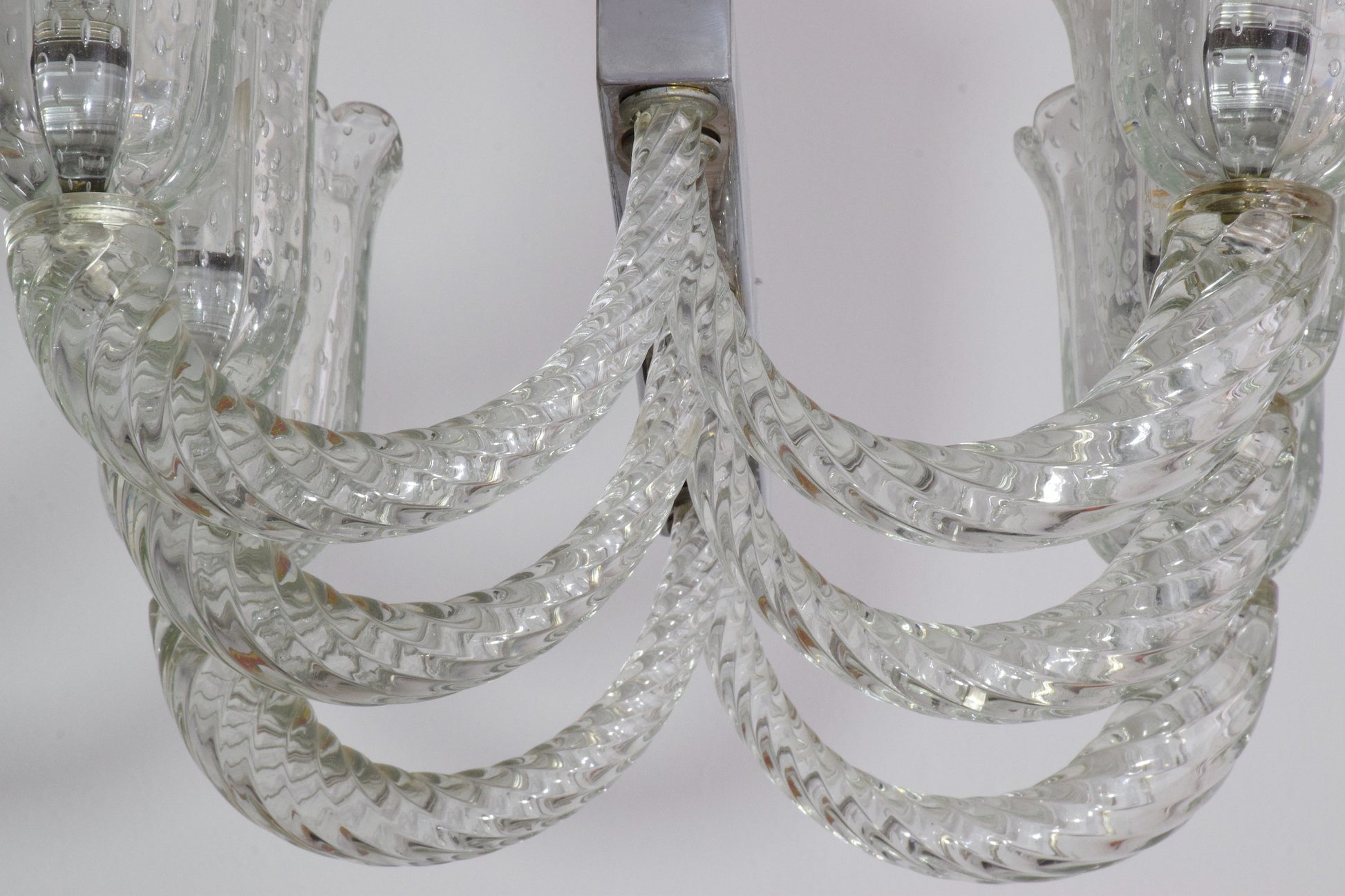 Italian Murano Vintage Chandelier Attributed to Barovier & Toso, 1940's - Spirit Gallery 