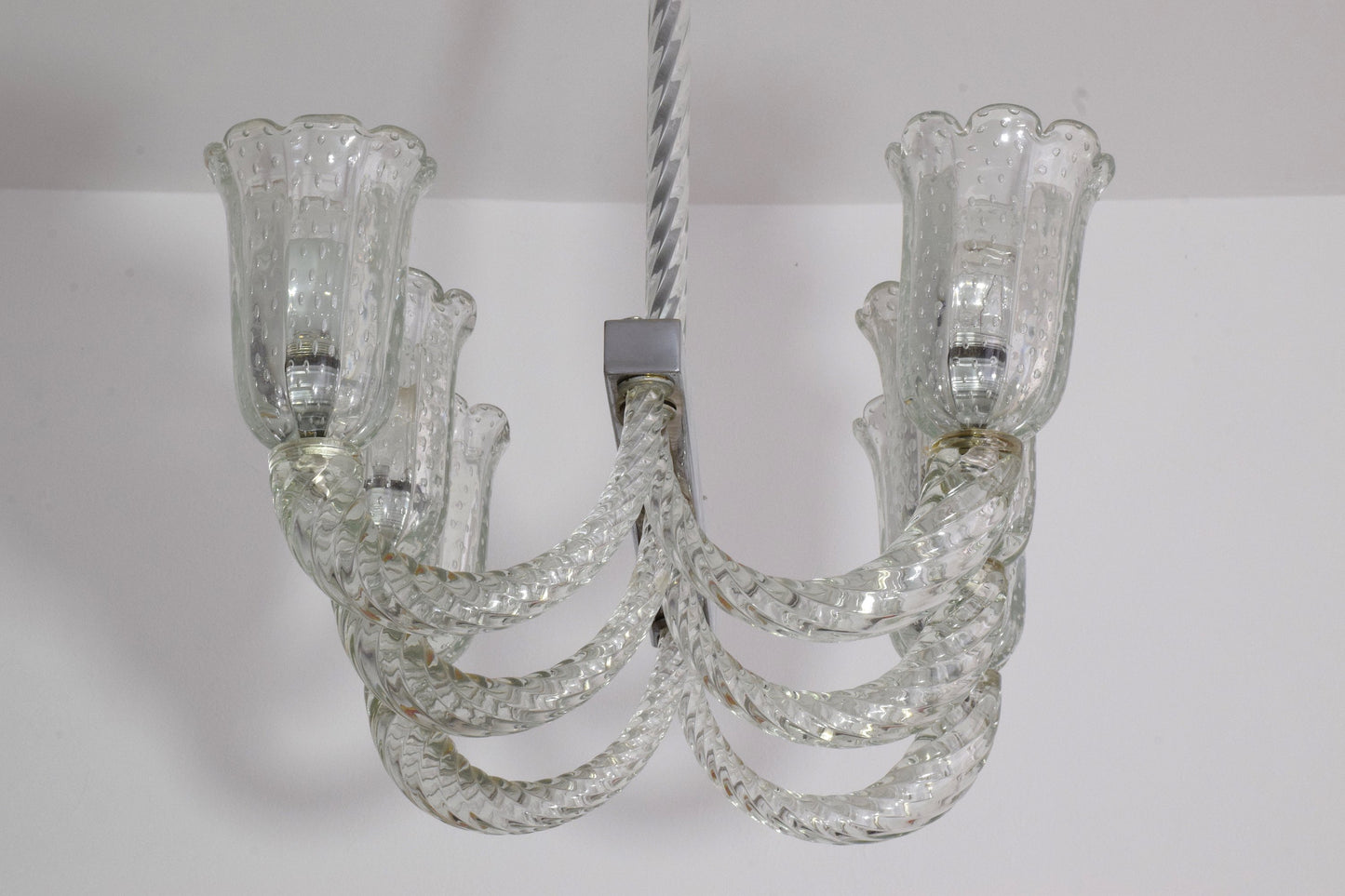 Italian Murano Vintage Chandelier Attributed to Barovier & Toso, 1940's - Spirit Gallery 