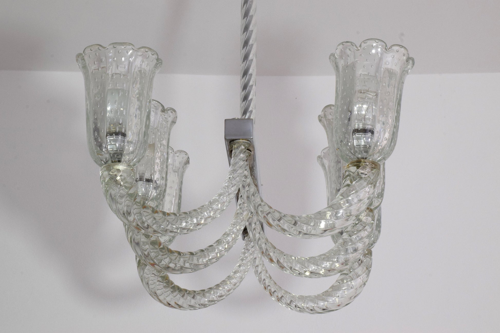 Italian Murano Vintage Chandelier Attributed to Barovier & Toso, 1940's - Spirit Gallery 