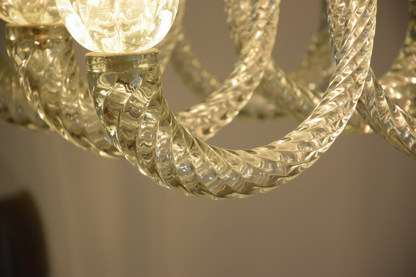 Italian Murano Vintage Chandelier Attributed to Barovier & Toso, 1940's - Spirit Gallery 