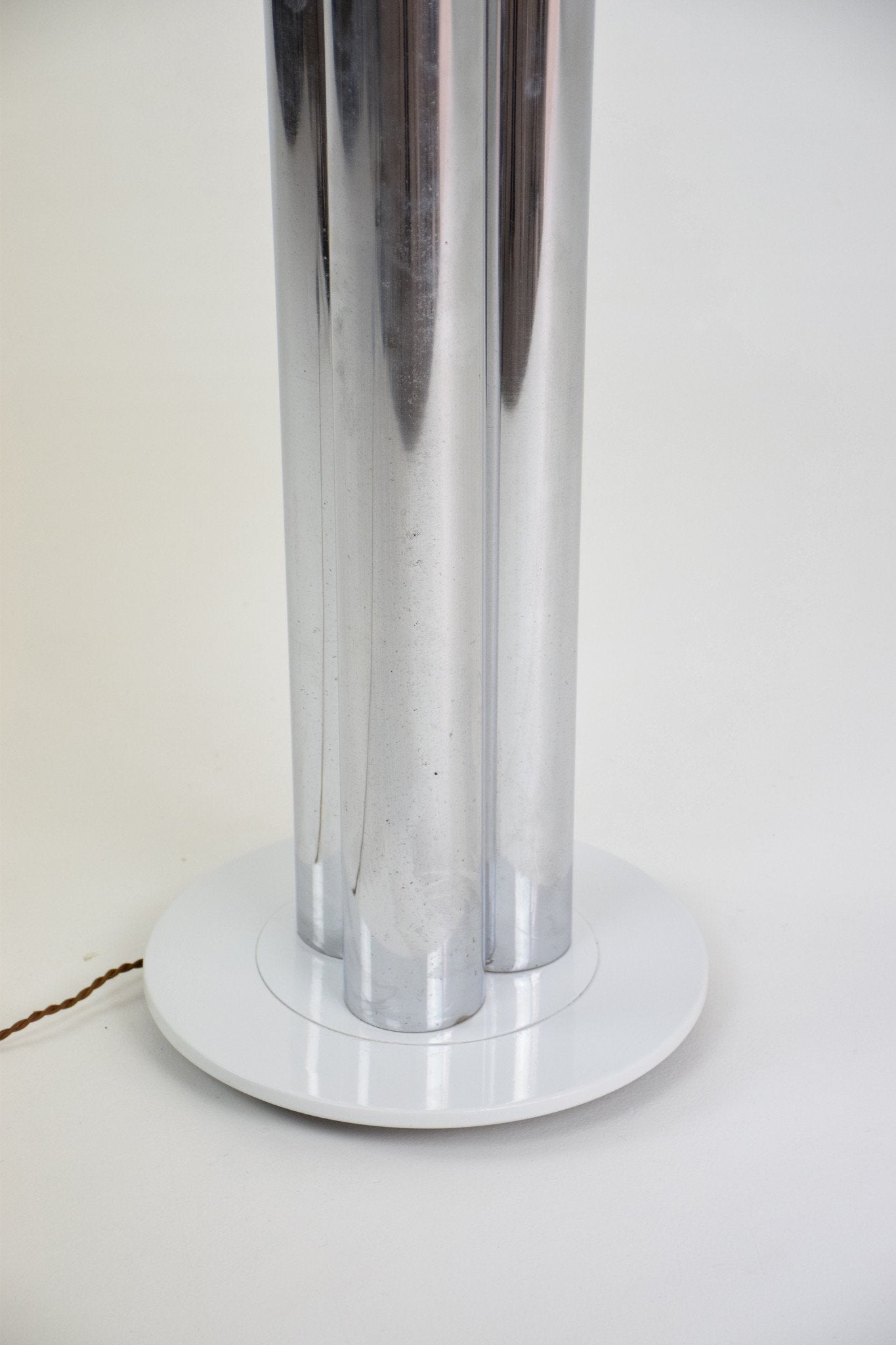 Italian Three Light Tube Chrome Floor Lamp, 1970's - Spirit Gallery 