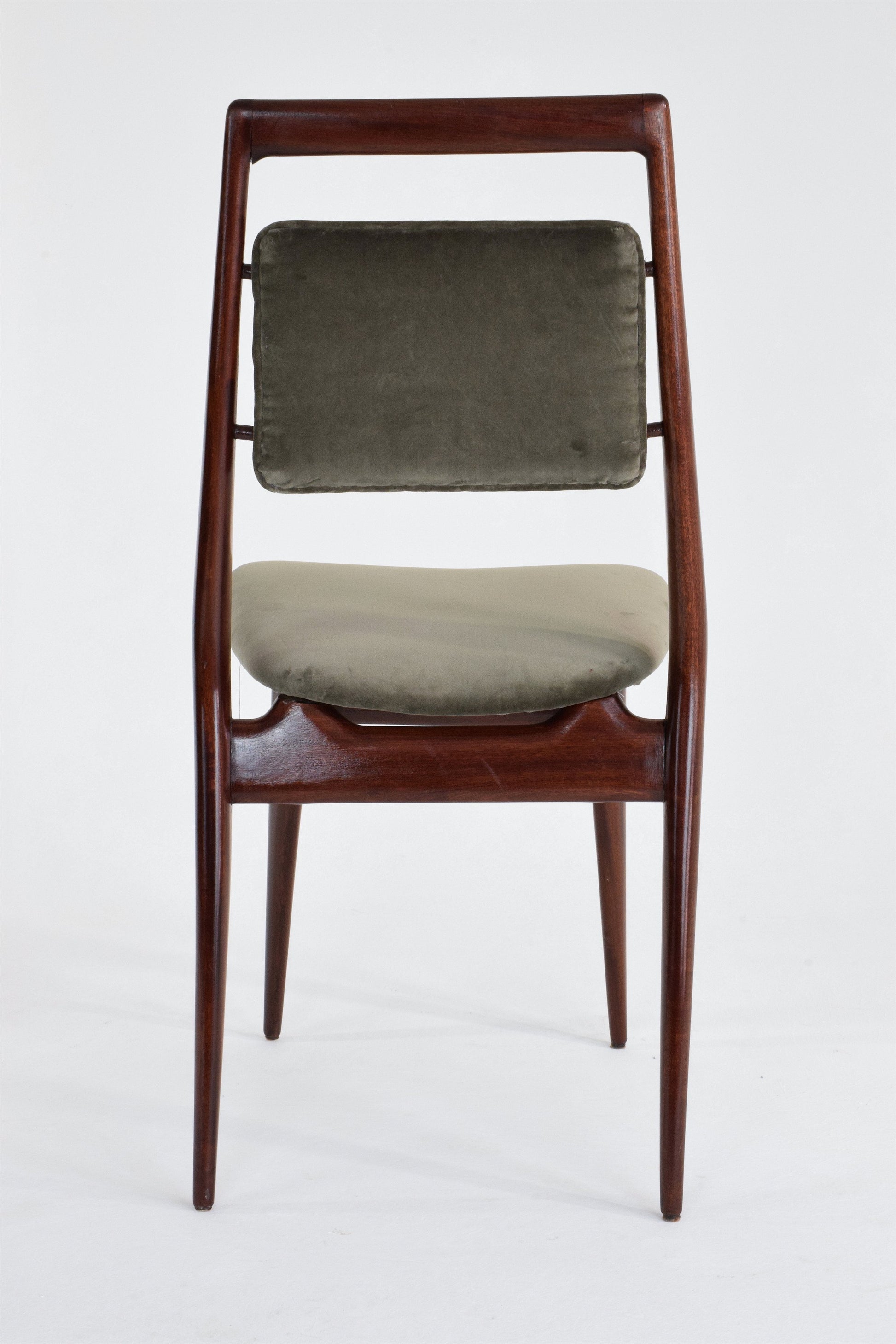 Italian Velvet Dining Chairs, Set of 8, 1950's - Spirit Gallery 