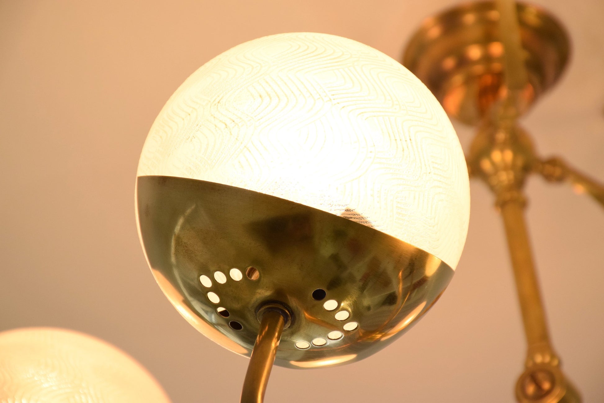 Italian Vintage Articulating Brass Spider Chandelier, 1950s - Spirit Gallery 