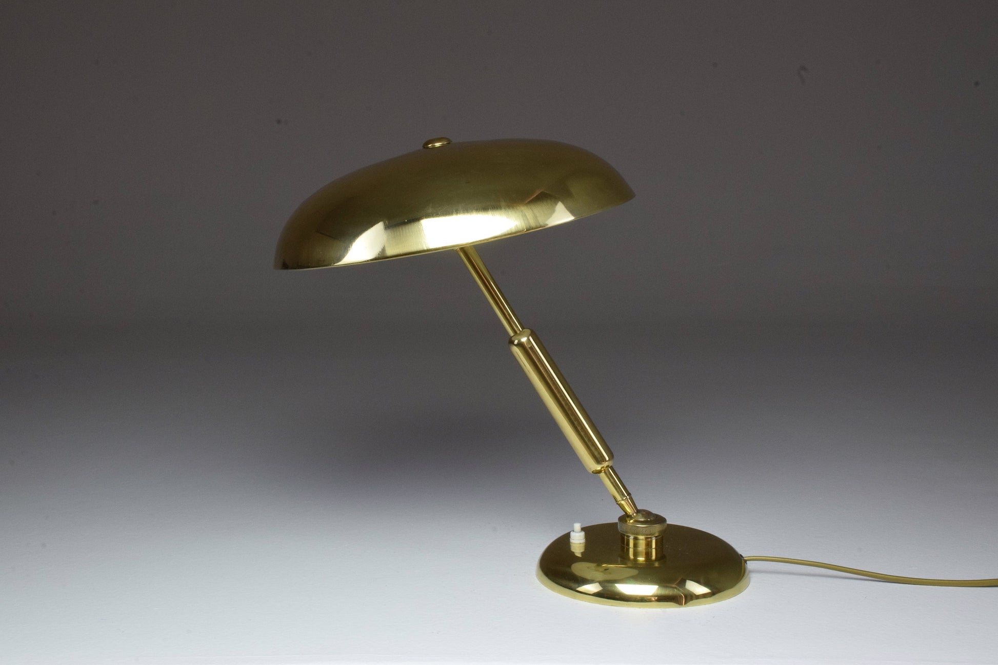 Italian Vintage Brass Lamp by Oscar Torlasco, 1950's - Spirit Gallery 
