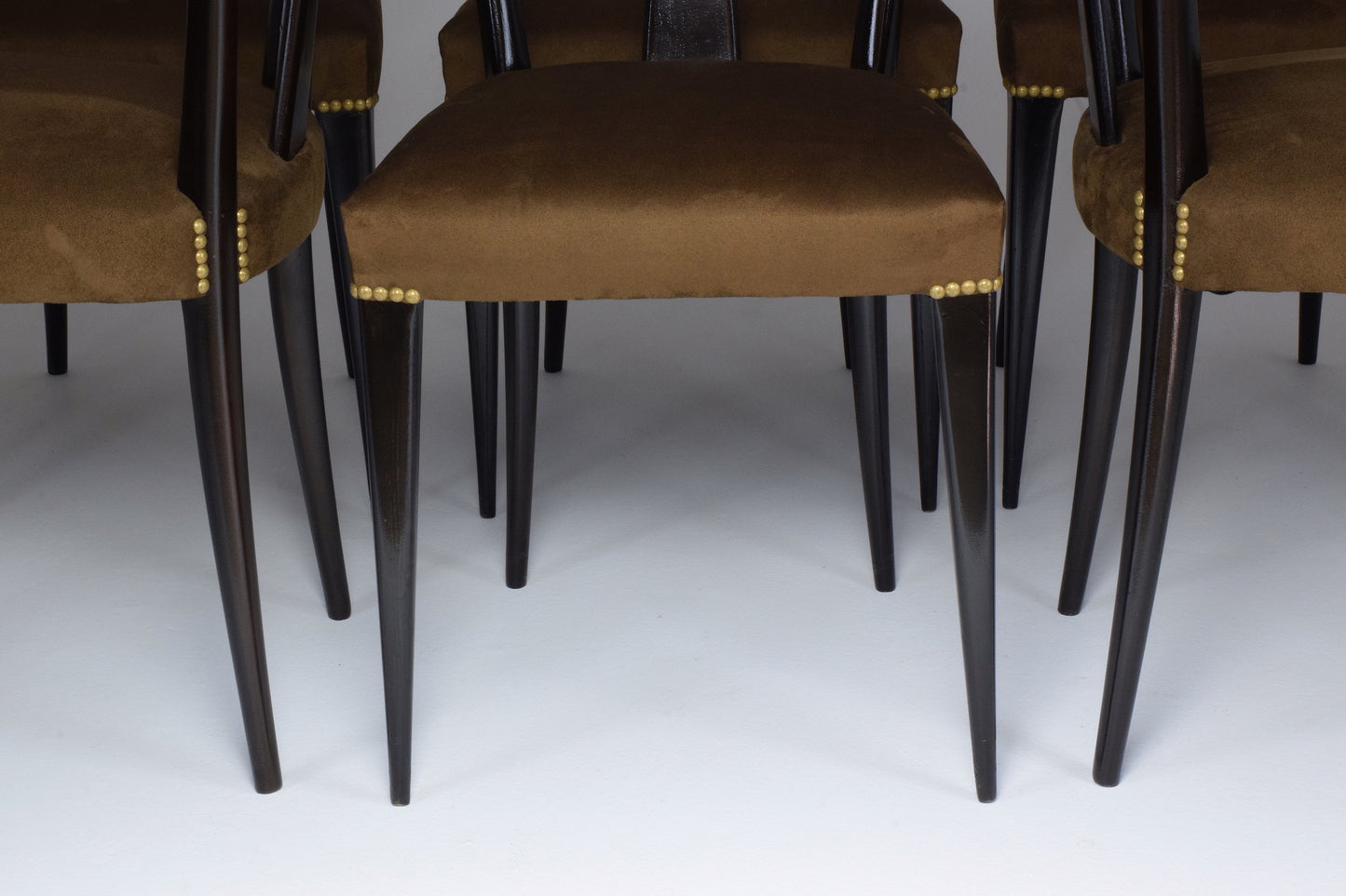 Italian Vintage Dining Chairs In the Style of Guglielmo Ulrich, Set of 6, 1940's - Spirit Gallery 