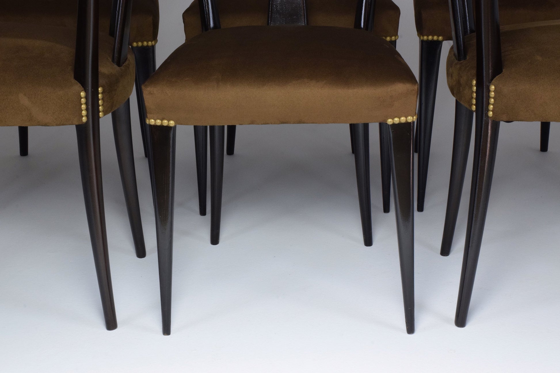 Italian Vintage Dining Chairs In the Style of Guglielmo Ulrich, Set of 6, 1940's - Spirit Gallery 