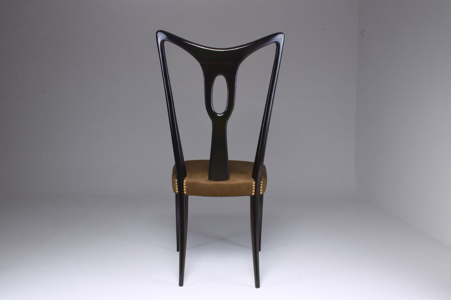 Italian Vintage Dining Chairs In the Style of Guglielmo Ulrich, Set of 6, 1940's - Spirit Gallery 