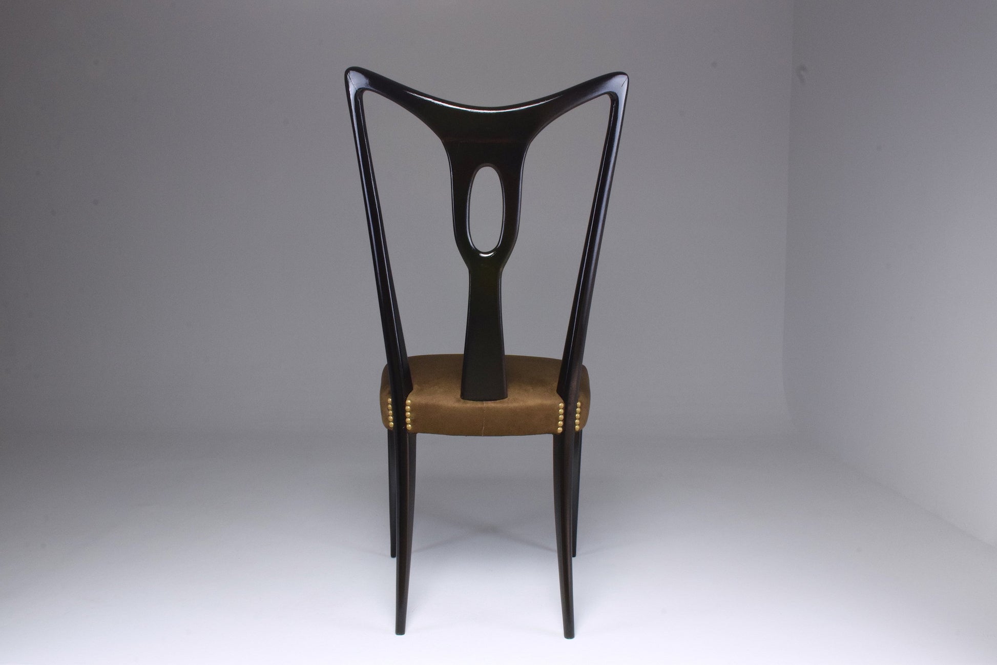 Italian Vintage Dining Chairs In the Style of Guglielmo Ulrich, Set of 6, 1940's - Spirit Gallery 