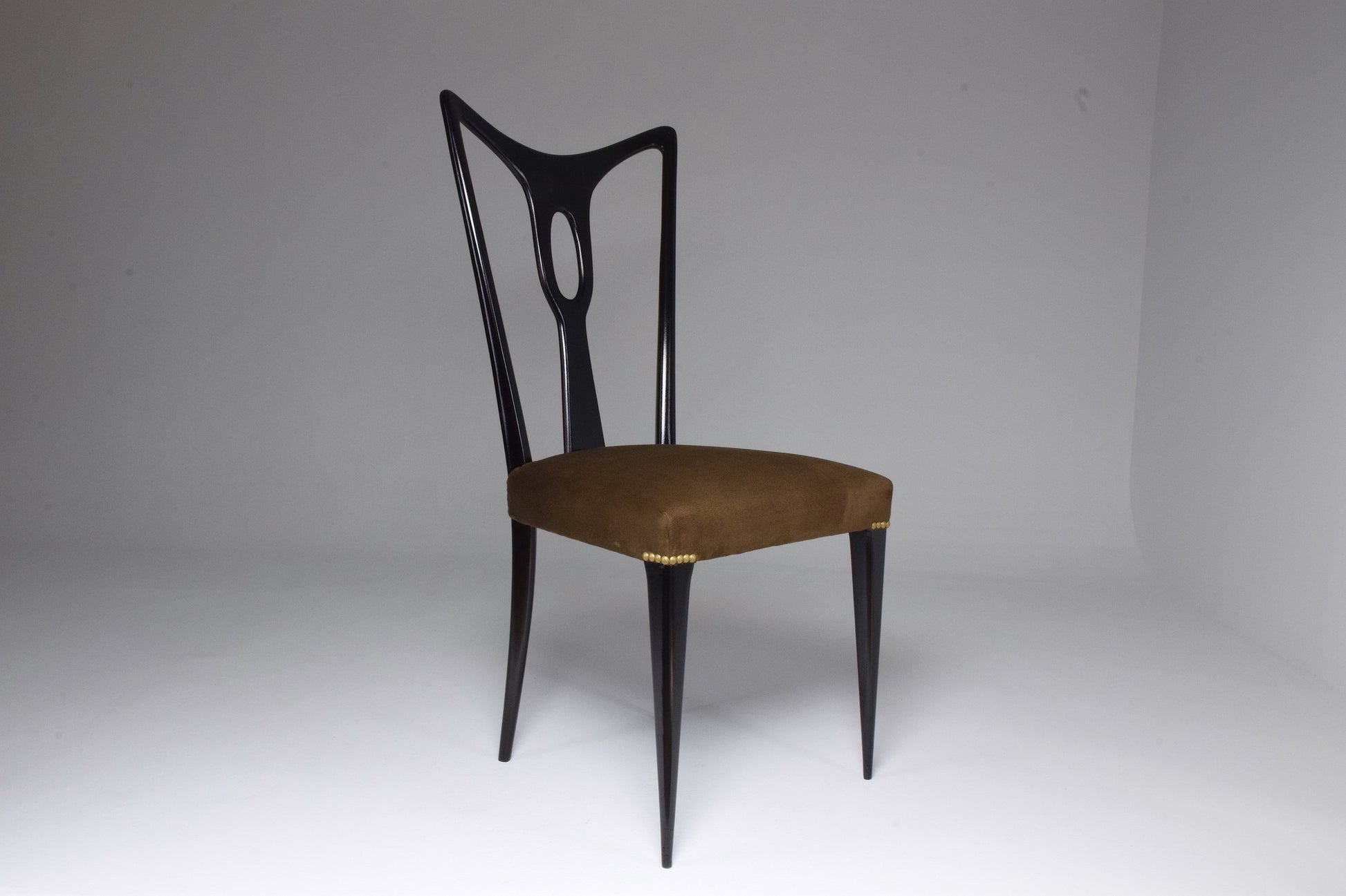 Italian Vintage Dining Chairs In the Style of Guglielmo Ulrich, Set of 6, 1940's - Spirit Gallery 