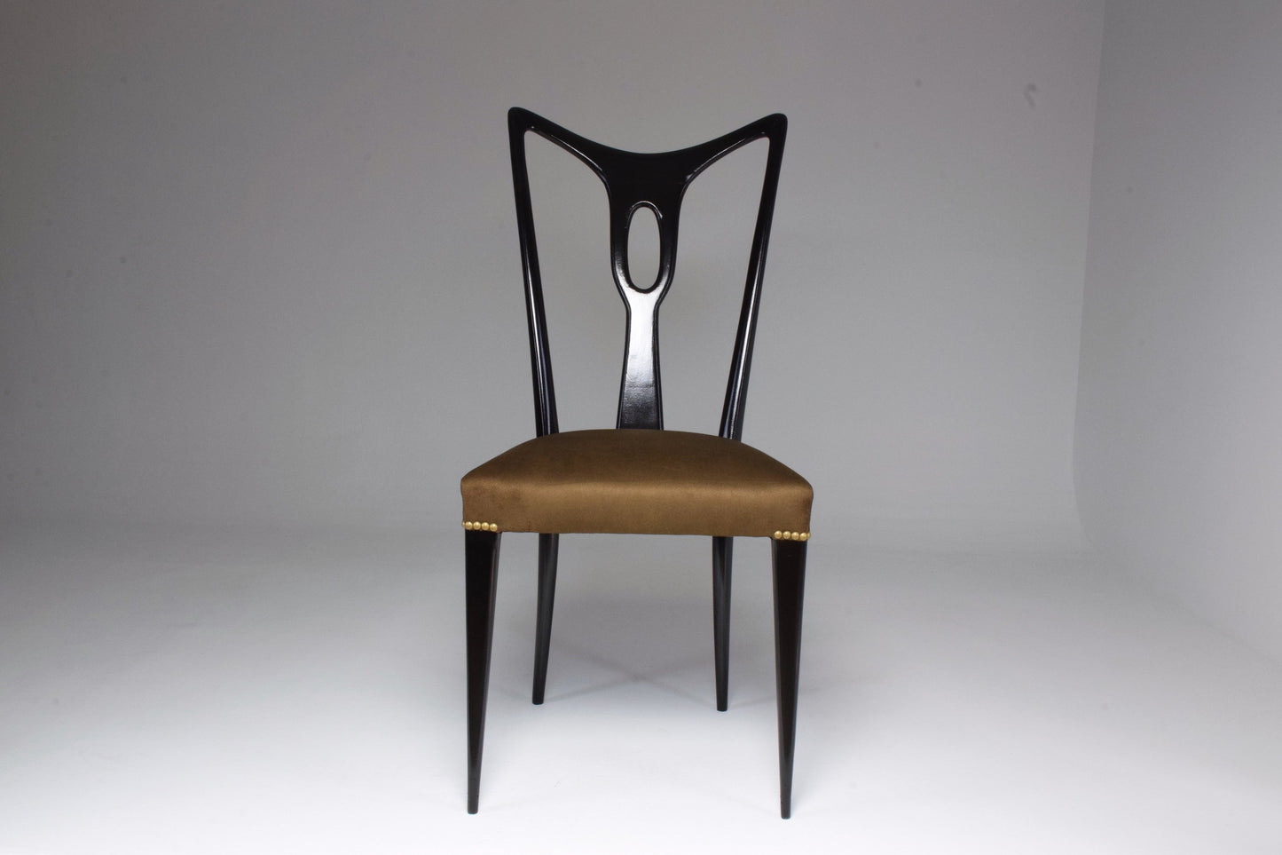 Italian Vintage Dining Chairs In the Style of Guglielmo Ulrich, Set of 6, 1940's - Spirit Gallery 