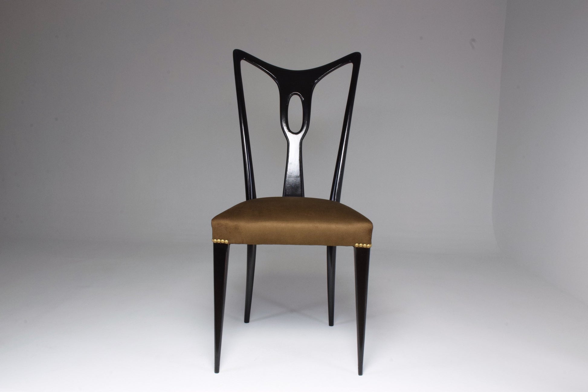 Italian Vintage Dining Chairs In the Style of Guglielmo Ulrich, Set of 6, 1940's - Spirit Gallery 