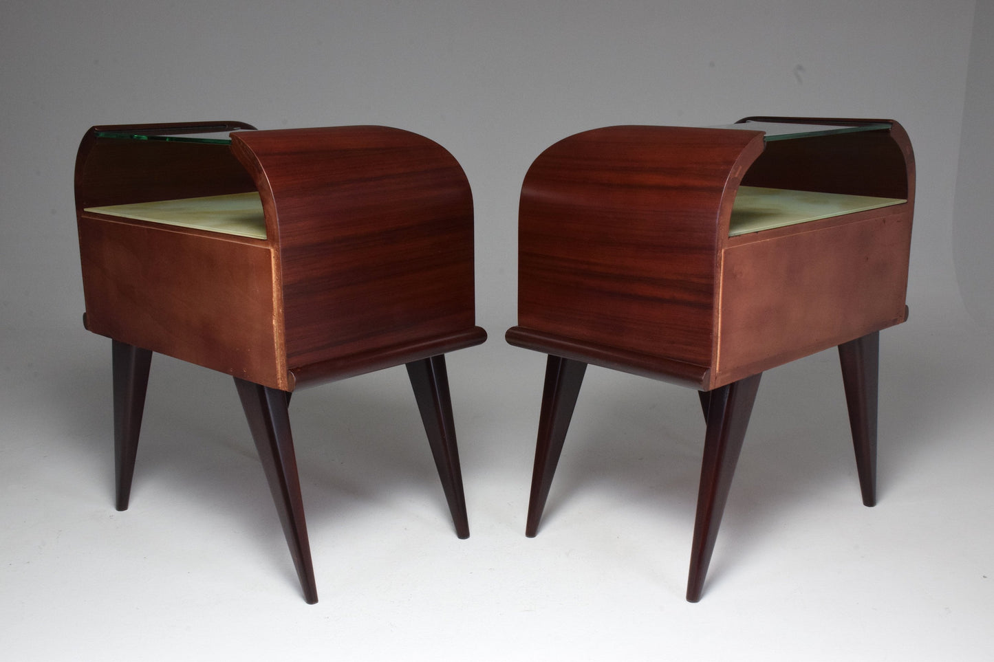 Italian Vintage Mahogany Mid-Century Nightstands, 1950's - Spirit Gallery 