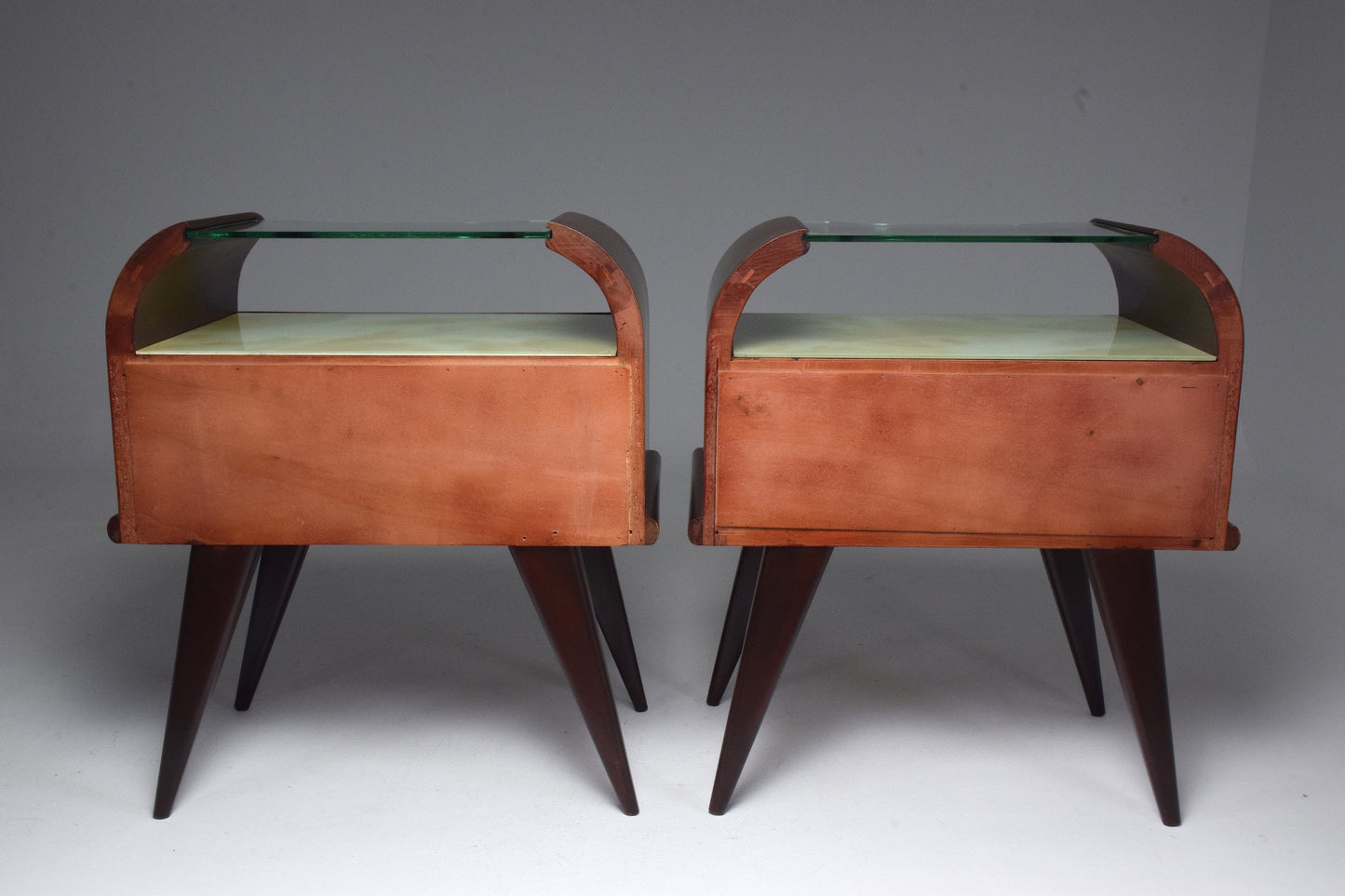 Italian Vintage Mahogany Mid-Century Nightstands, 1950's - Spirit Gallery 