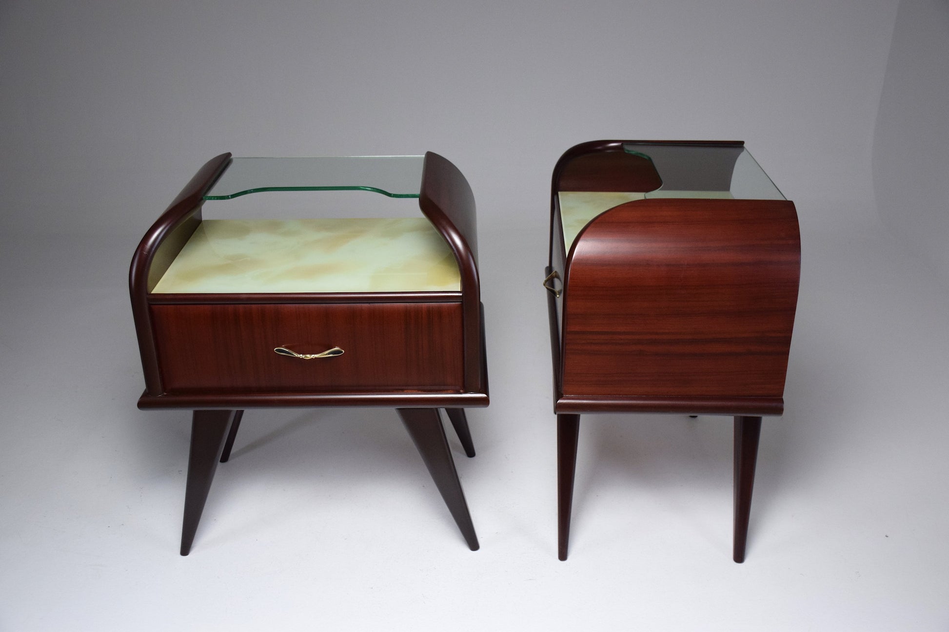 Italian Vintage Mahogany Mid-Century Nightstands, 1950's - Spirit Gallery 