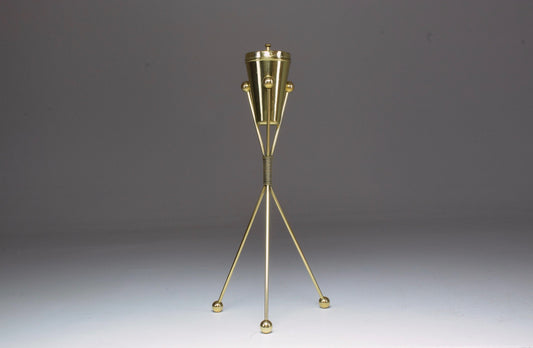 Italian Vintage Mid-Century Brass Standing Ashtray, 1950's - Spirit Gallery 