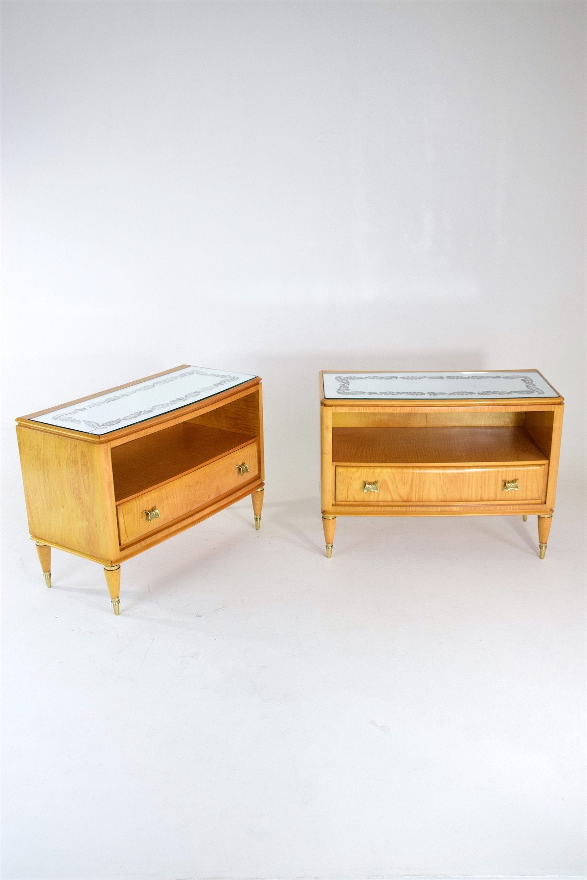 Italian Vintage Mid-Century Nightstands, Set of Two, 1950's - Spirit Gallery 