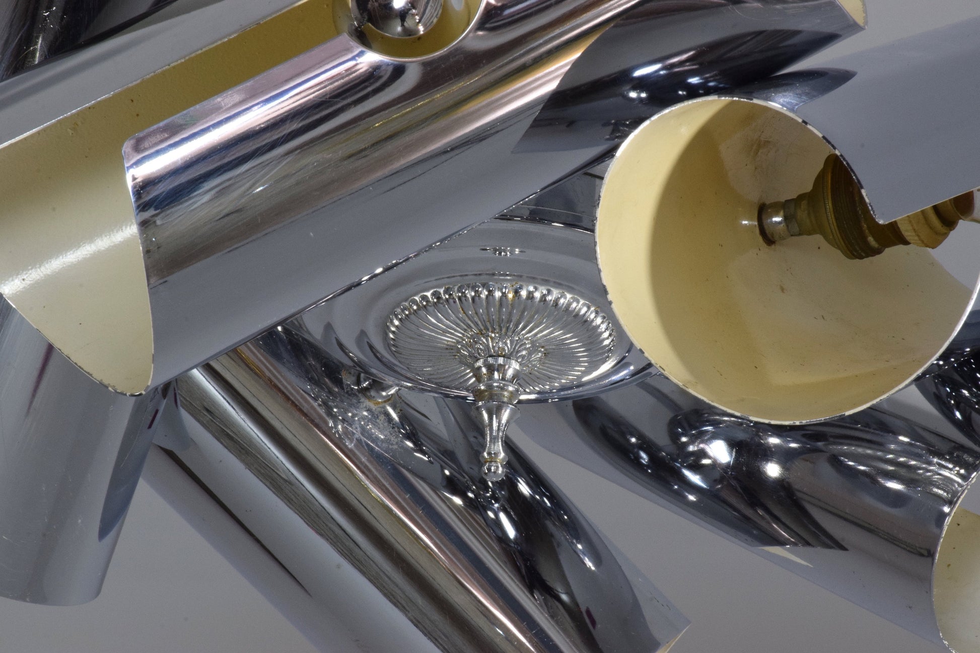 Italian Vintage Tubular Chrome Pendant Light, 1970's - Spirit Gallery 