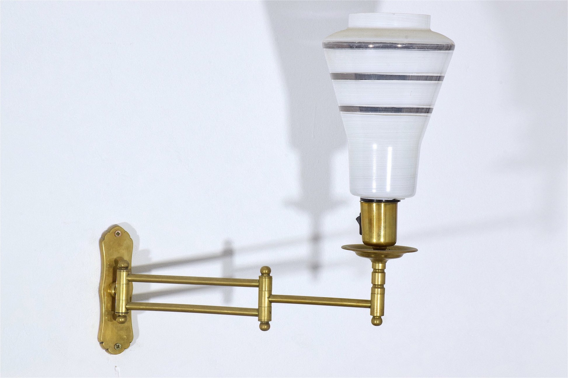 Mid-Century Adjustable Brass Wall Lamps - Spirit Gallery 