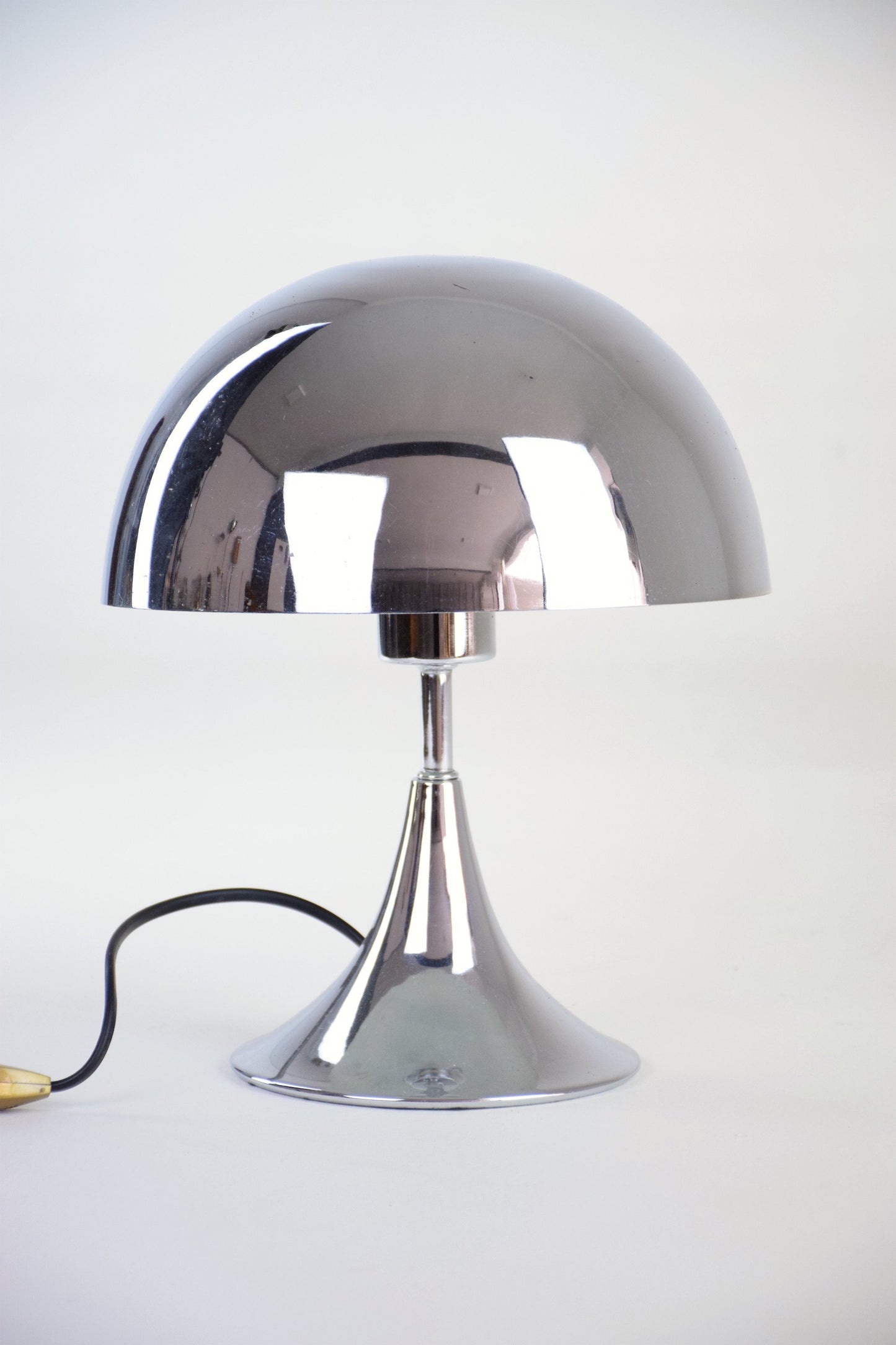 Mid Century Chrome Mushroom Lamp - Spirit Gallery 