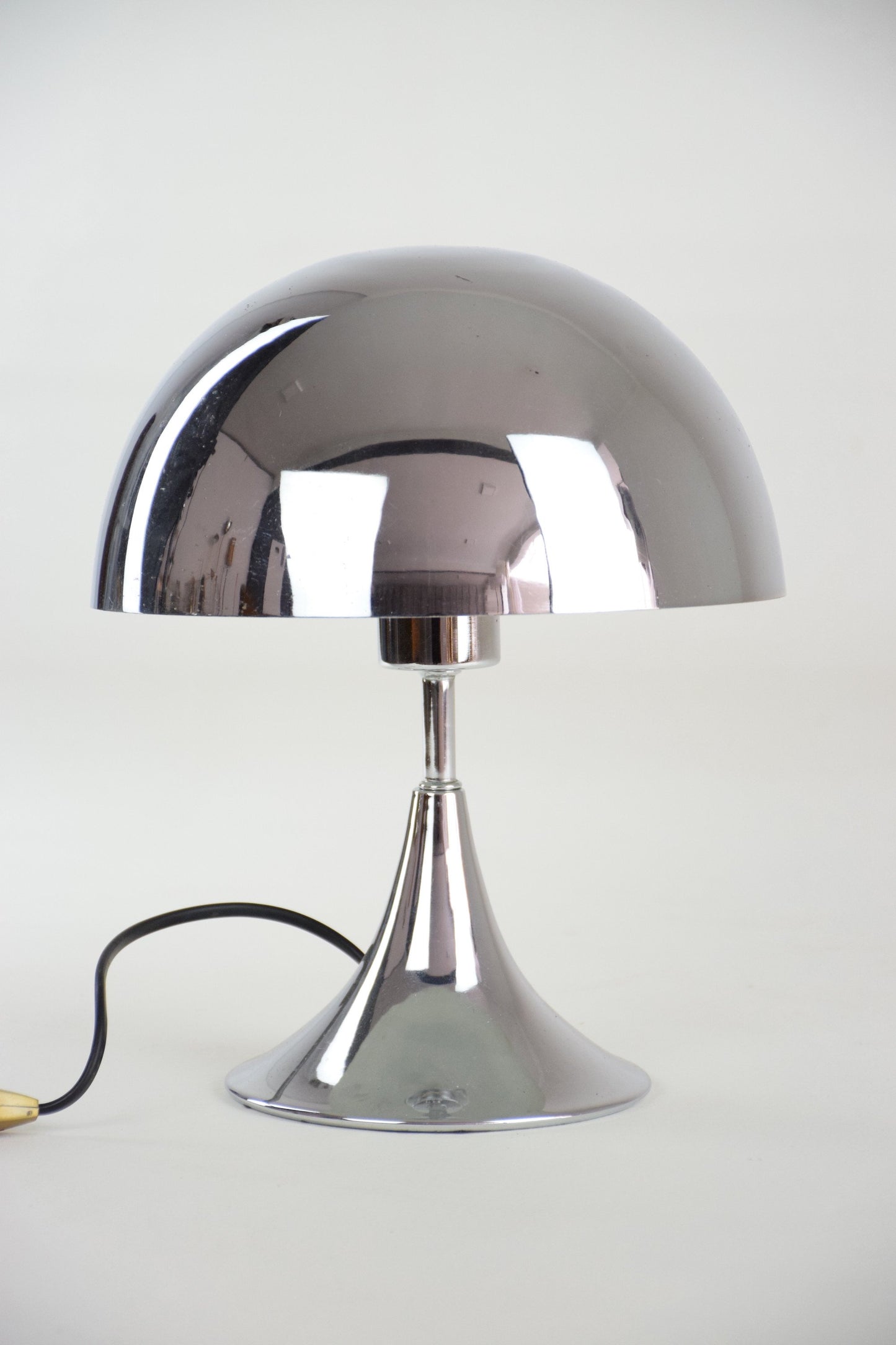 Mid Century Chrome Mushroom Lamp - Spirit Gallery 