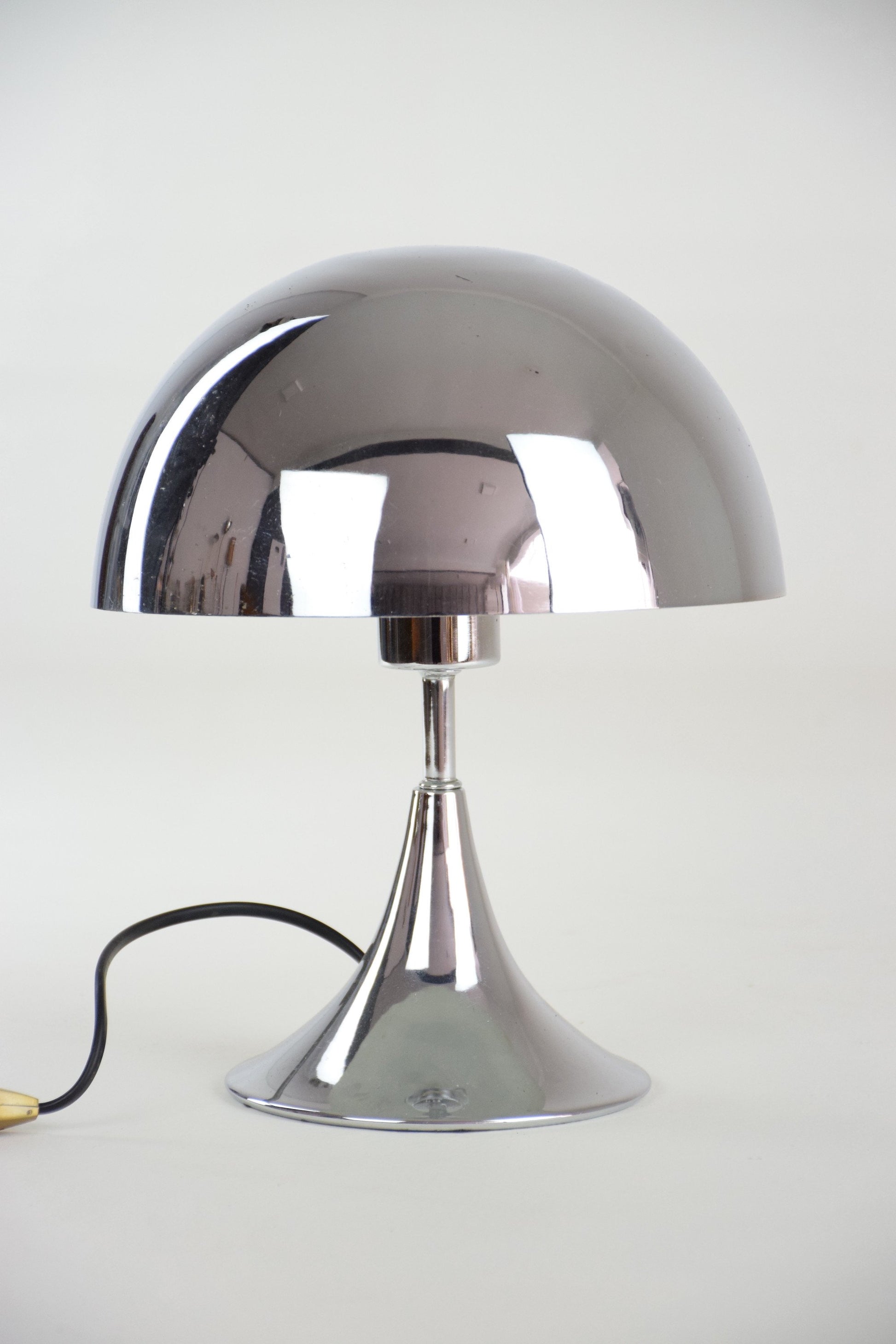 Mid Century Chrome Mushroom Lamp - Spirit Gallery 