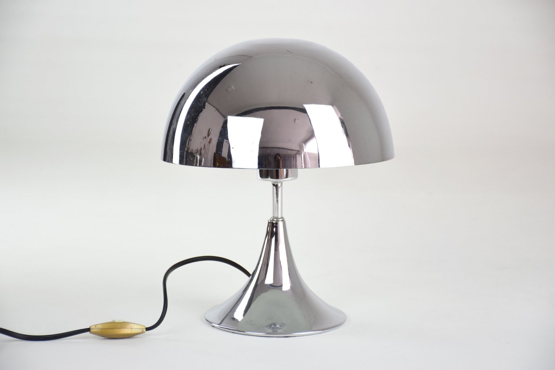 Mid Century Chrome Mushroom Lamp - Spirit Gallery 