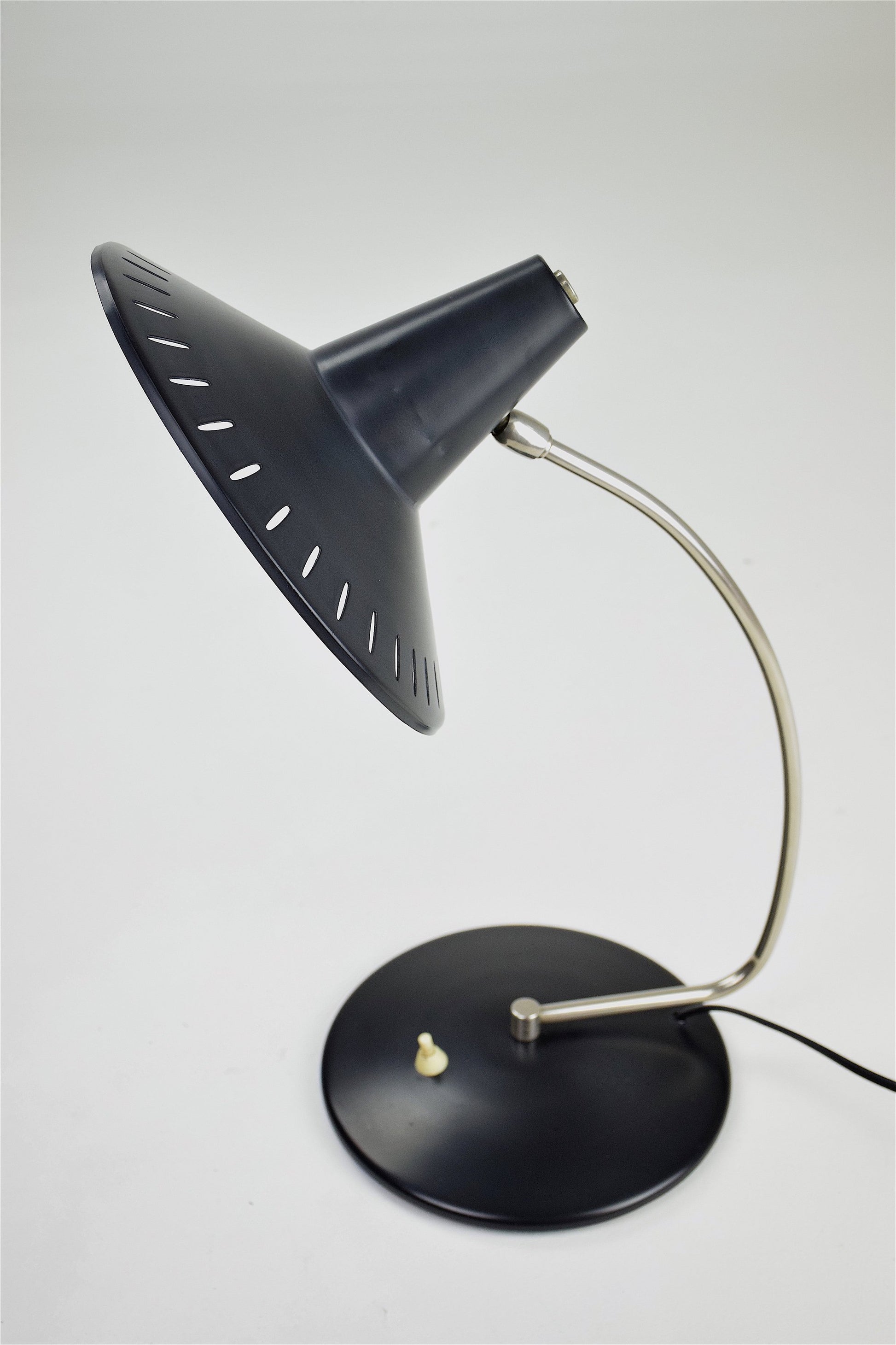 Mid-Century Desk Lamp with Perforated Shade - Spirit Gallery 