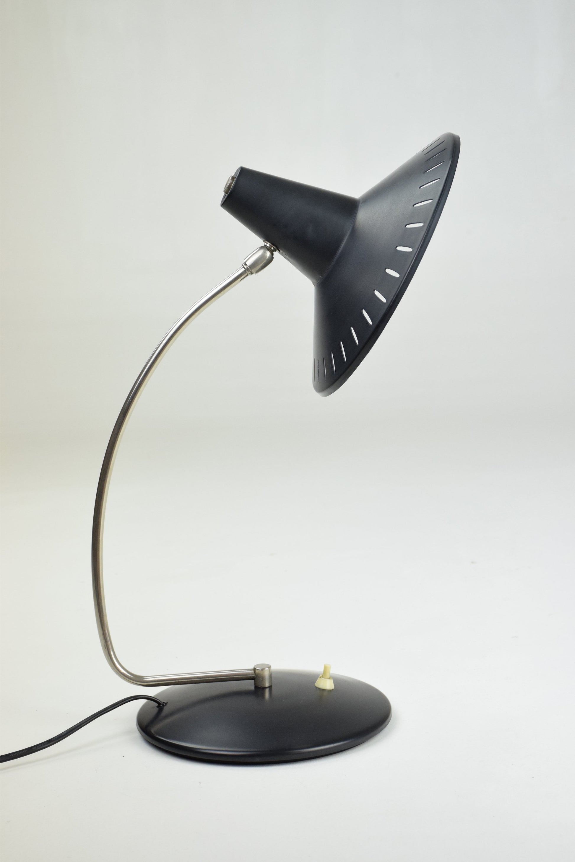 Mid-Century Desk Lamp with Perforated Shade - Spirit Gallery 
