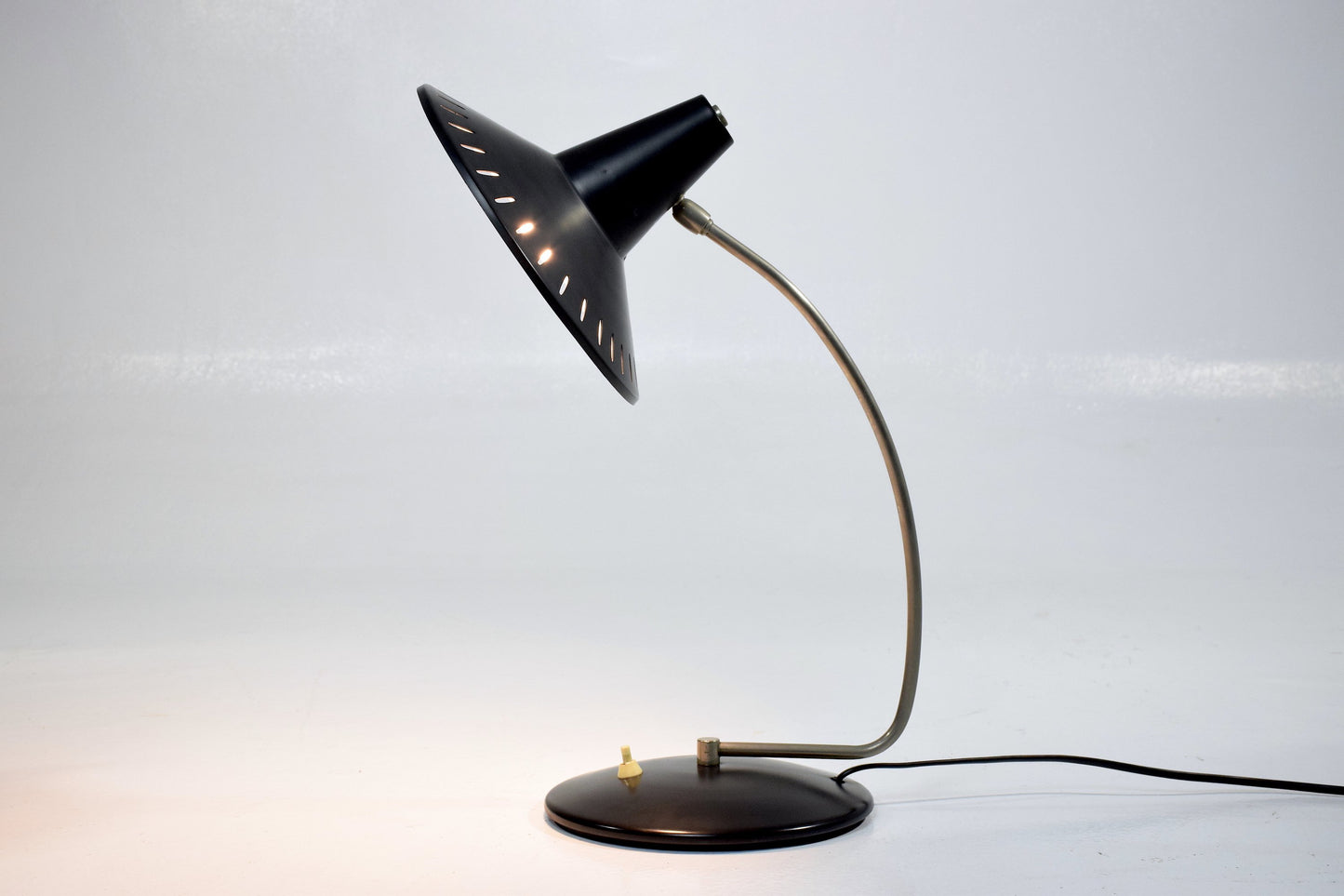 Mid-Century Desk Lamp with Perforated Shade - Spirit Gallery 