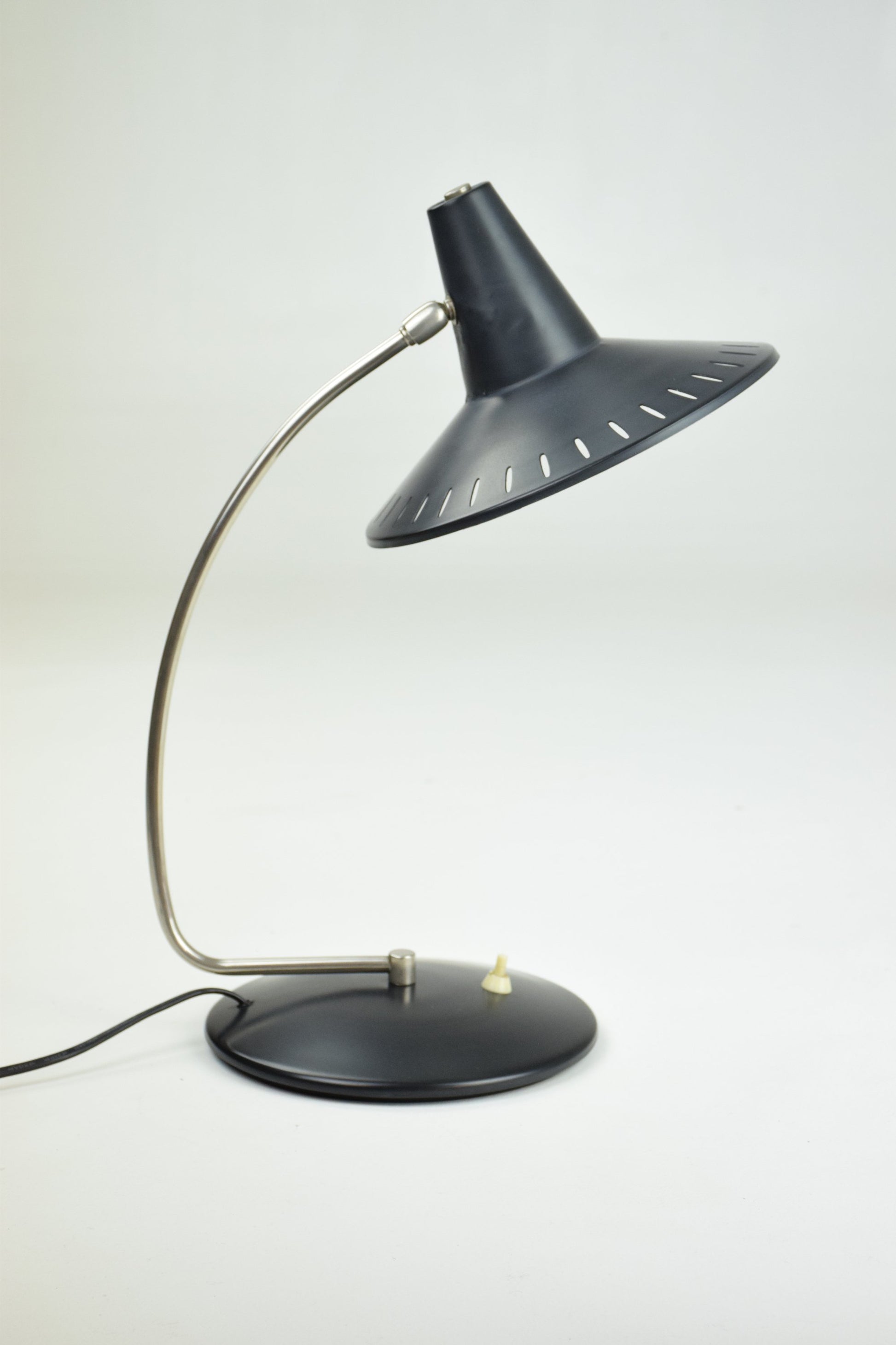 Mid-Century Desk Lamp with Perforated Shade - Spirit Gallery 