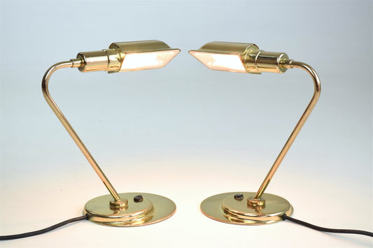 Mid-Century French Brass Desk Lamps, 1960s, Set of 2 - Spirit Gallery 