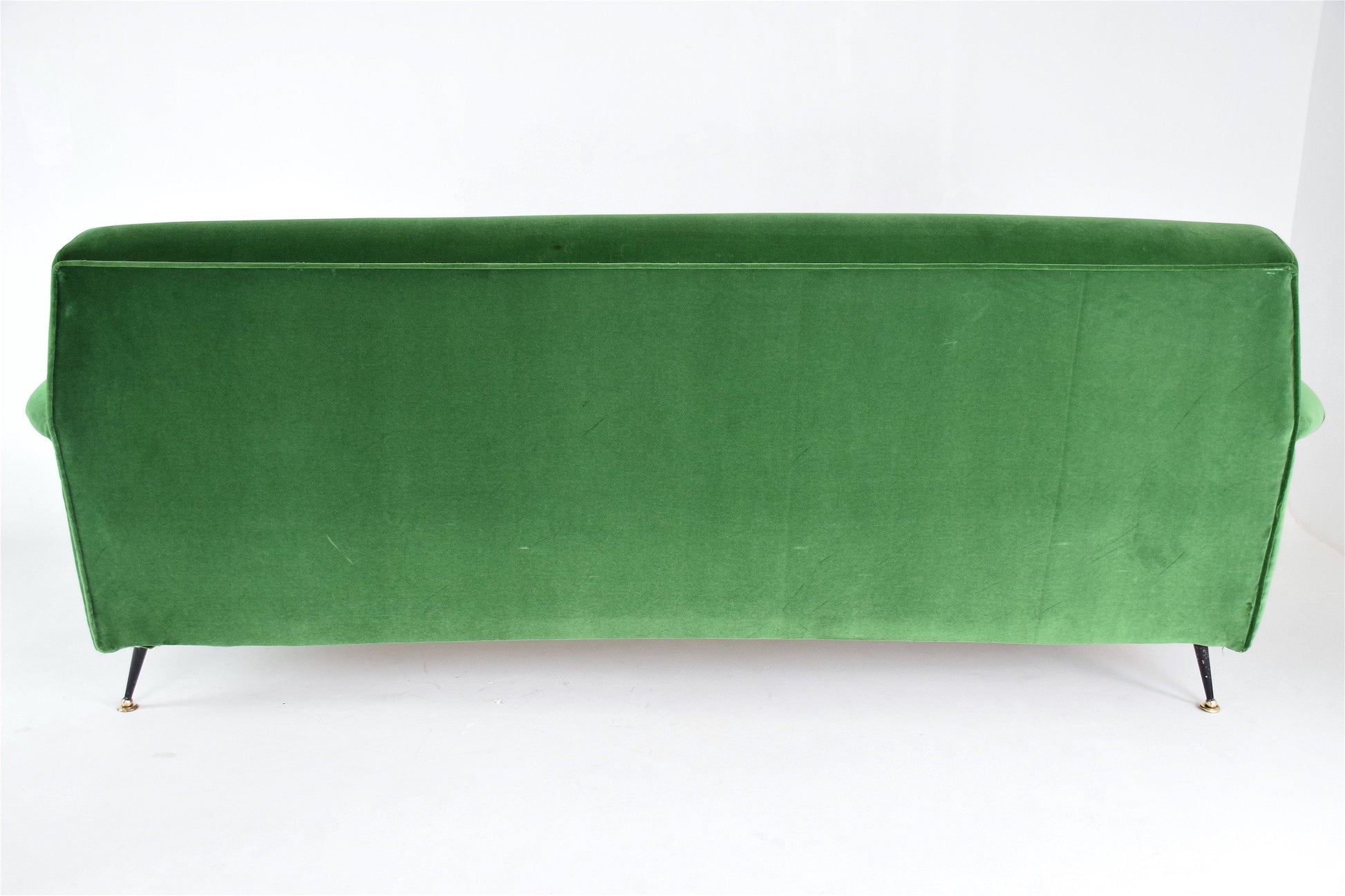Mid-Century Italian Green Velvet Sofa - Spirit Gallery 