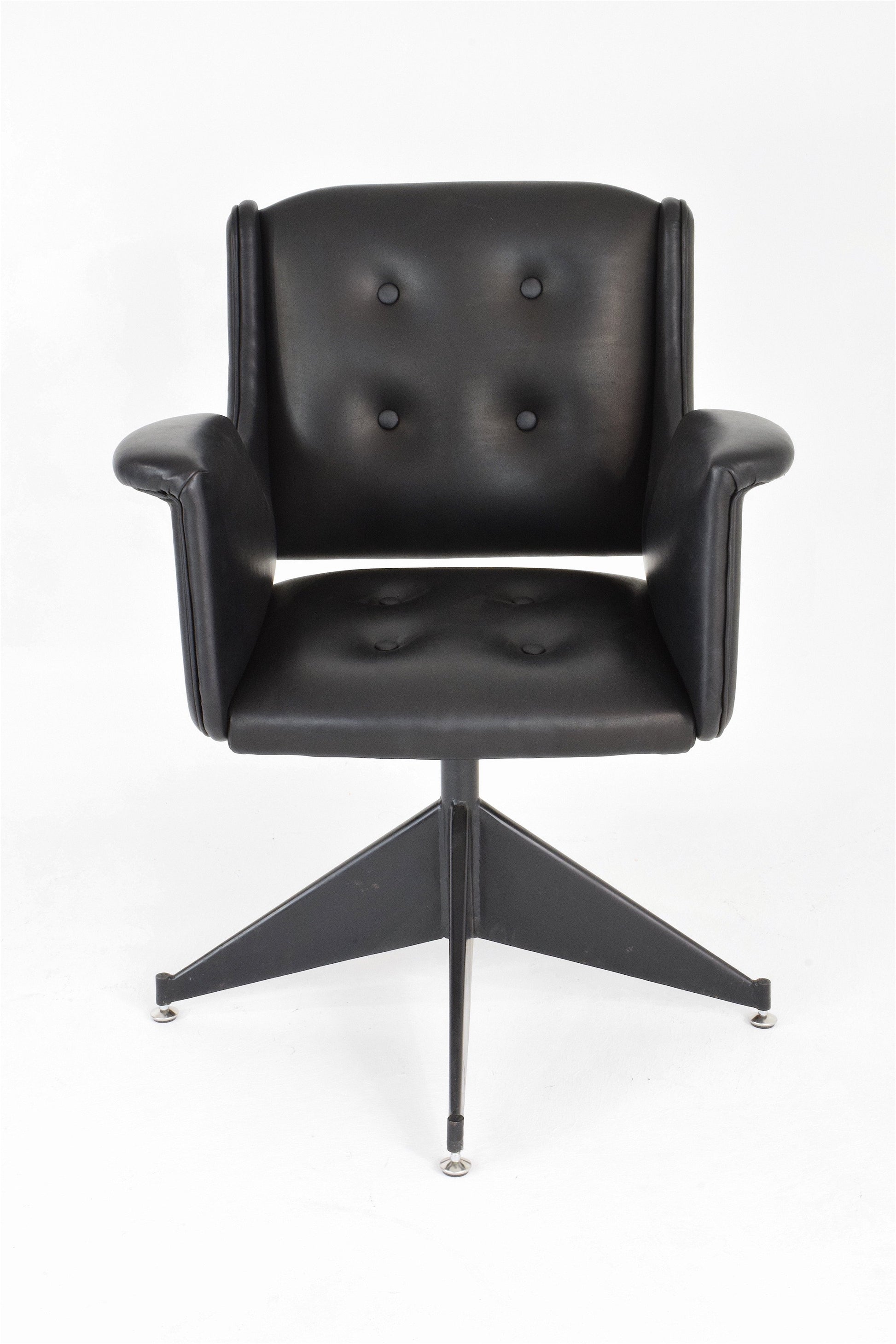 Mid-Century Italian Leather Office Chair - Spirit Gallery 