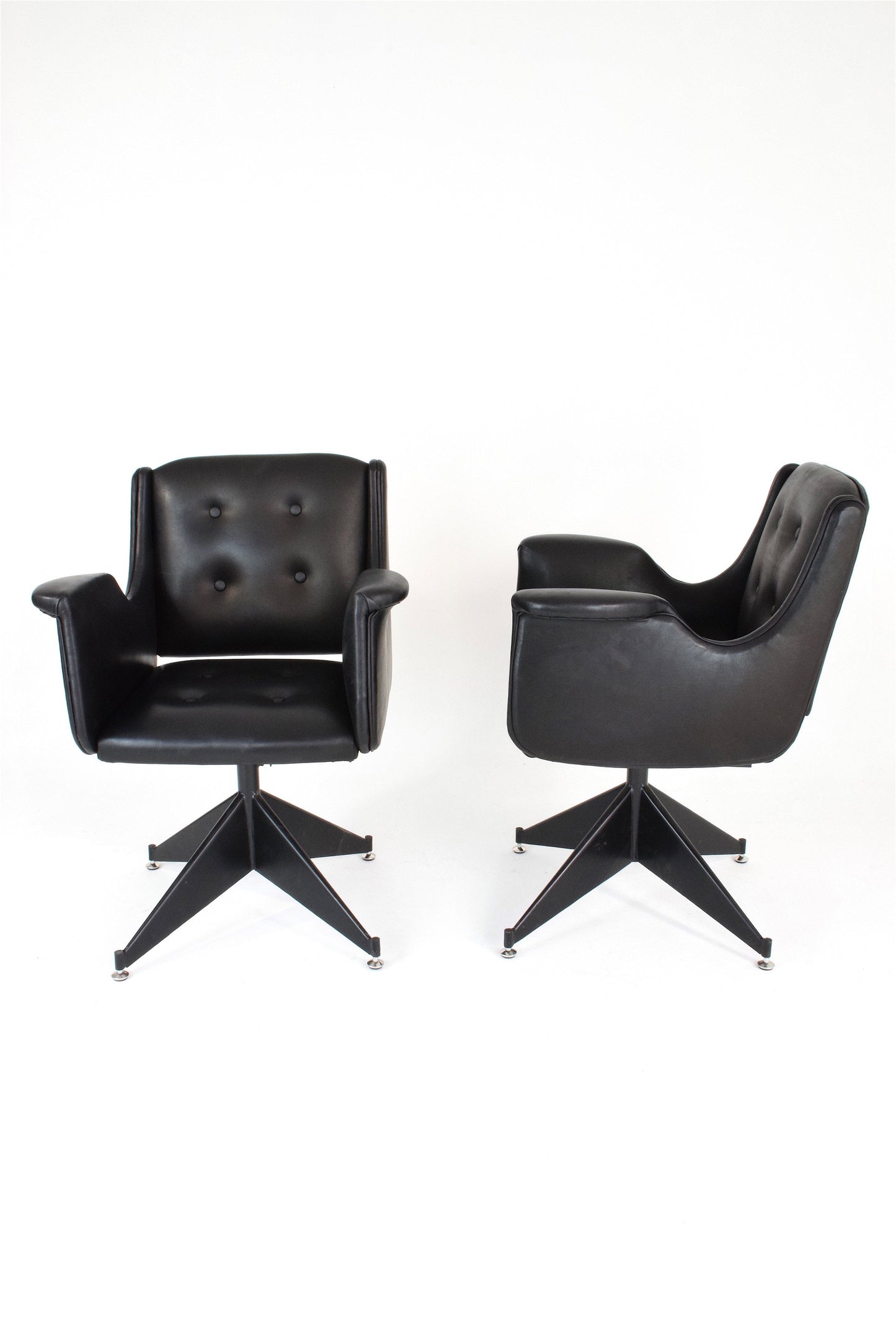 Mid-Century Italian Leather Office Chair - Spirit Gallery 