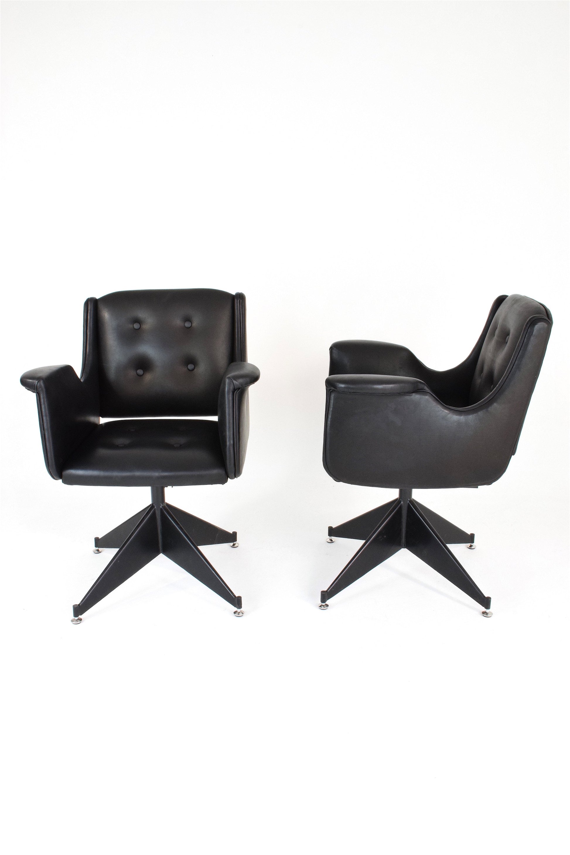 Mid-Century Italian Leather Office Chair - Spirit Gallery 
