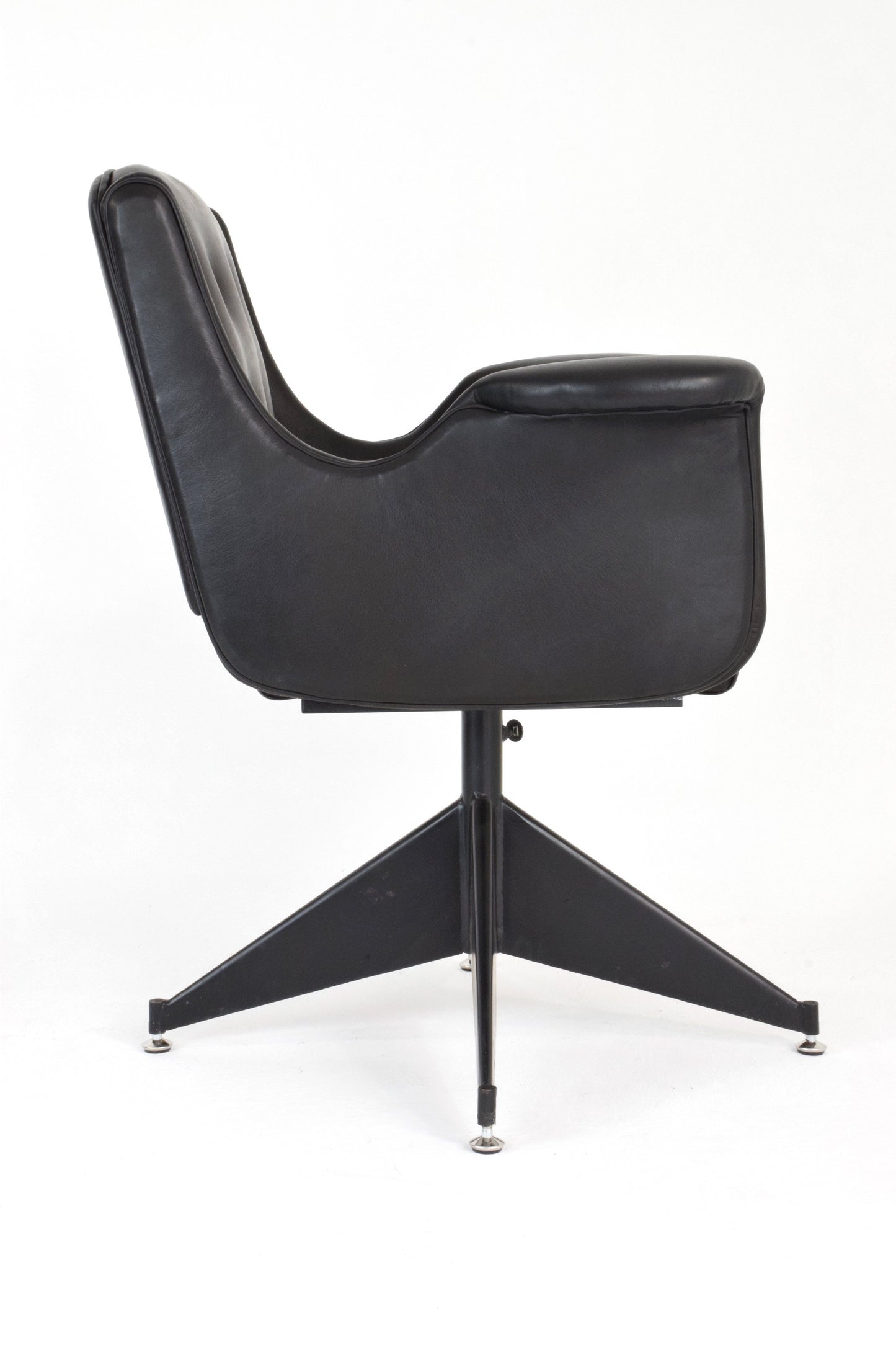 Mid-Century Italian Leather Office Chair - Spirit Gallery 