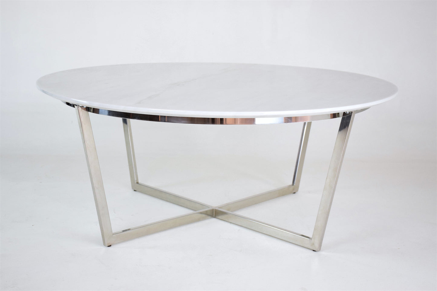 Mid-Century Steel and Marble Coffee Table, France, 1970's - Spirit Gallery 