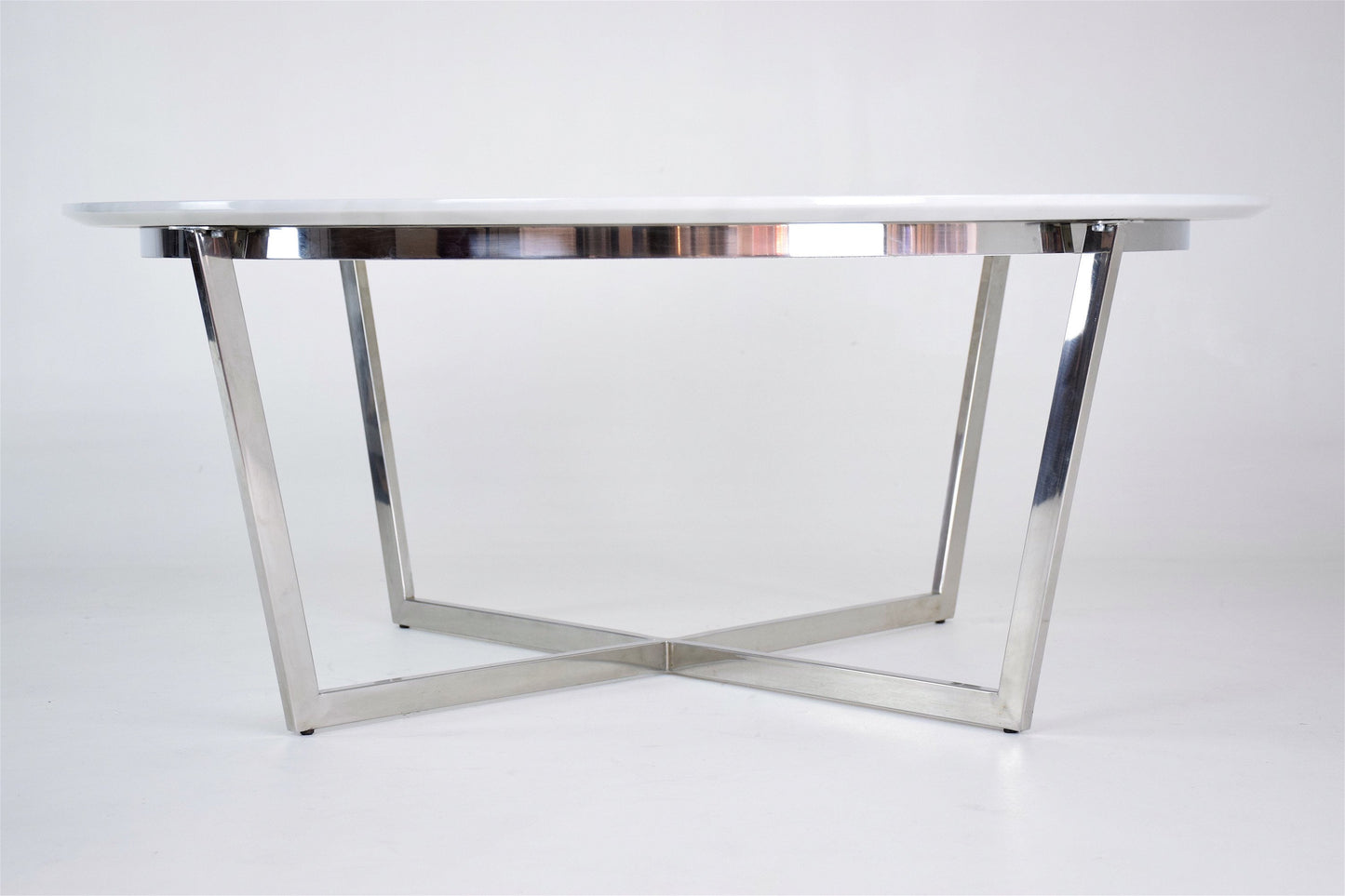 Mid-Century Steel and Marble Coffee Table, France, 1970's - Spirit Gallery 